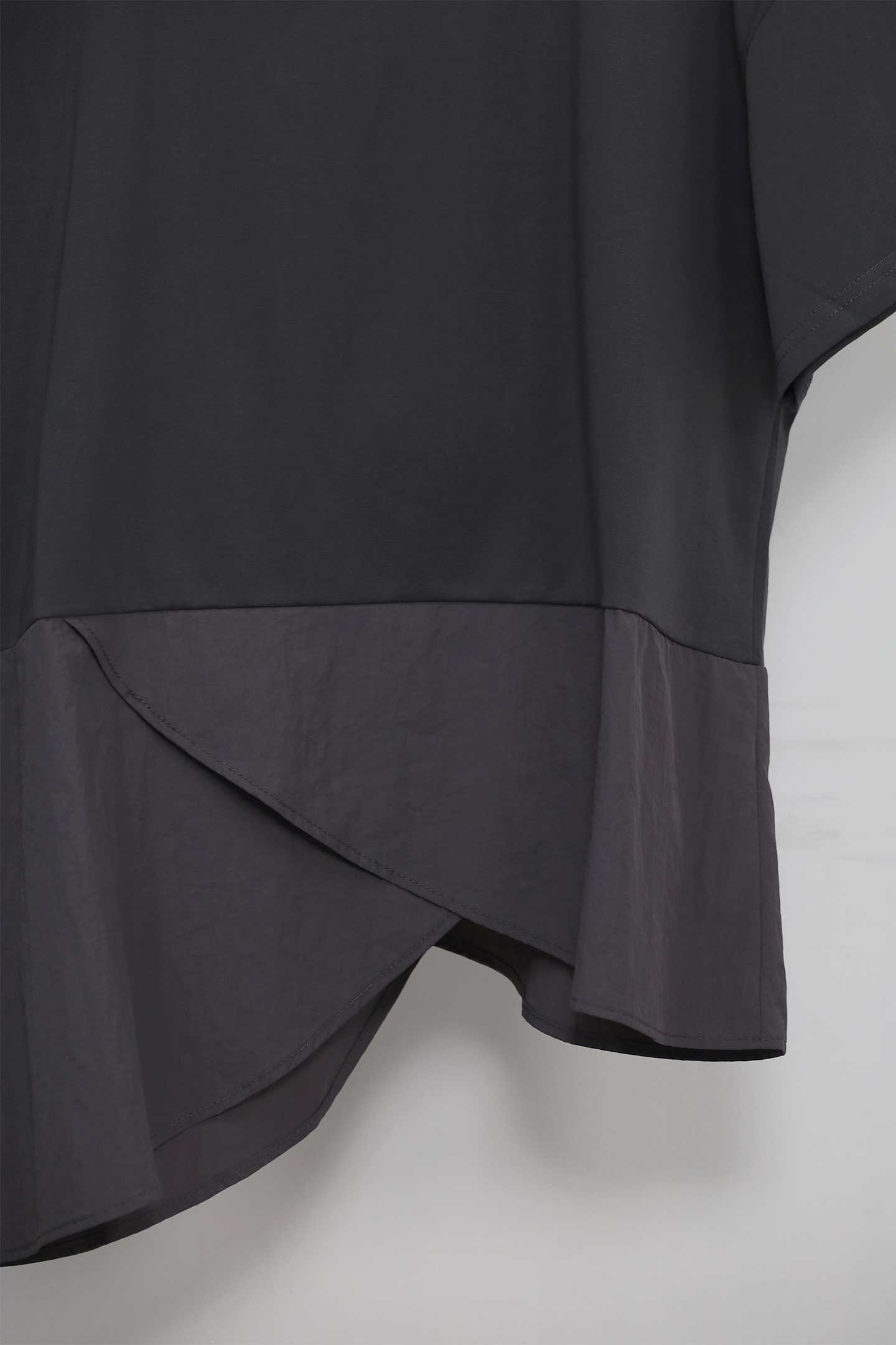 Backorders Easy By TE -  Kayden Asymmetrical Top in Grey