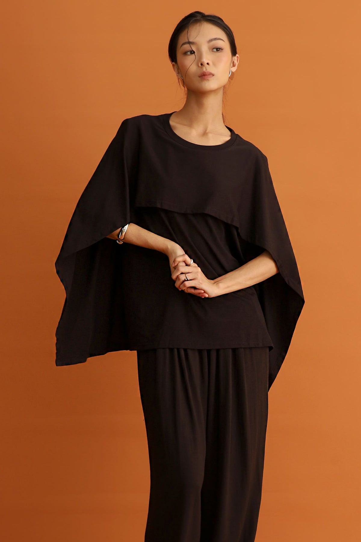 CHOSEN - Ami Cape Top in Black