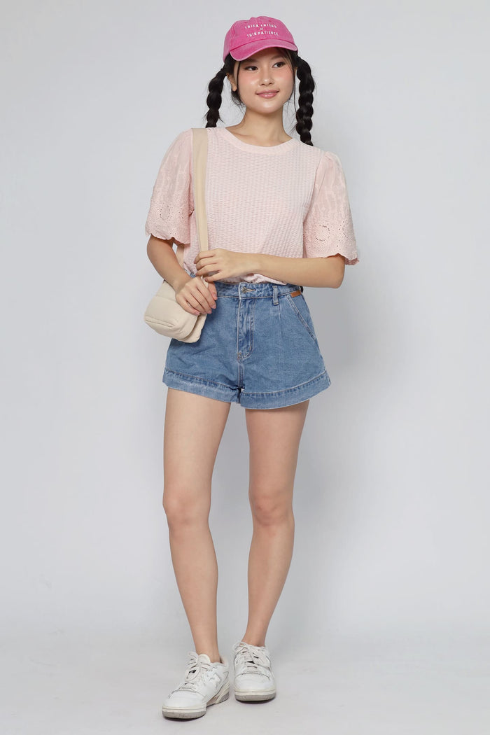 Keshia Knit Top Baby Pink