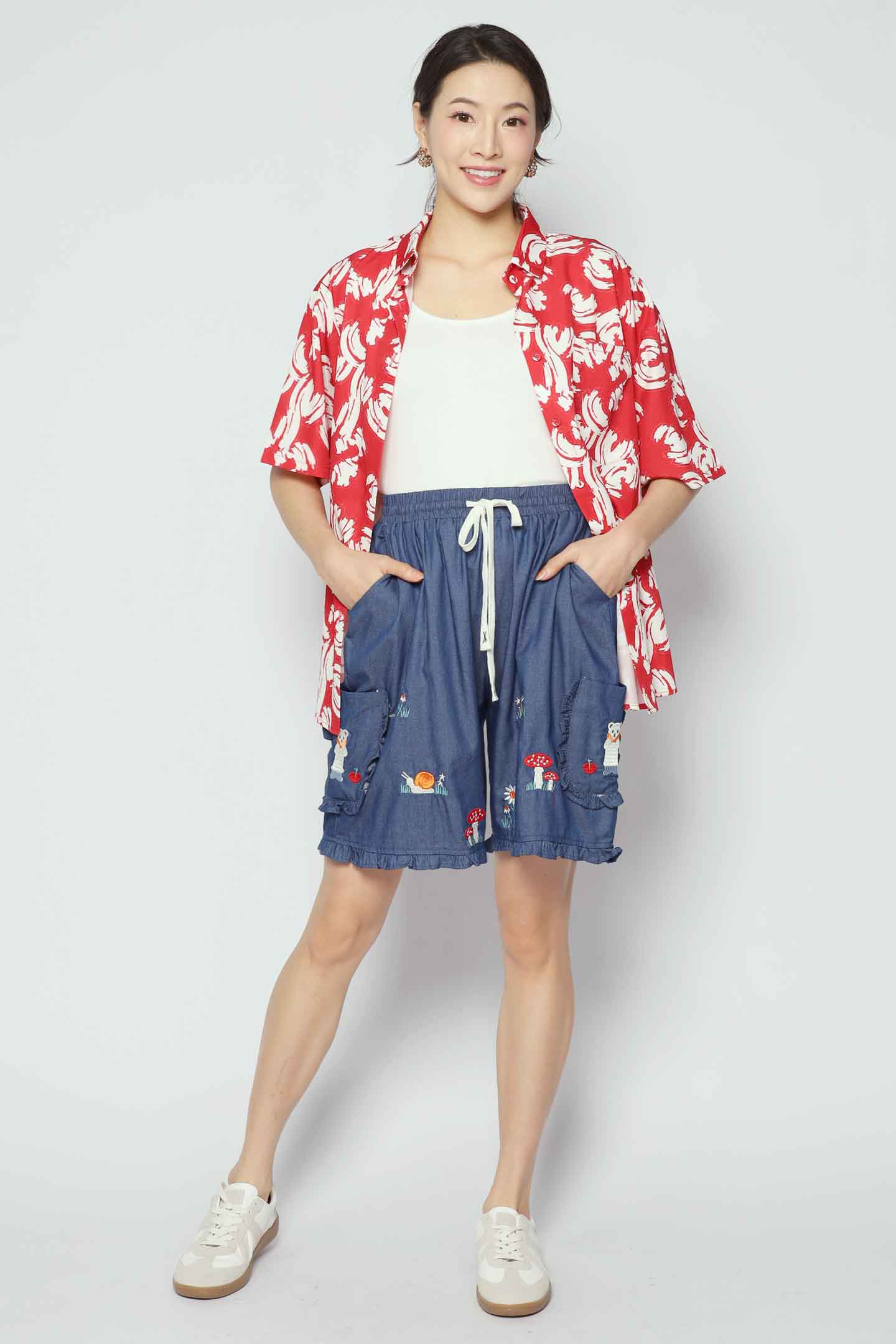 Ken Shirt in Red Strokes