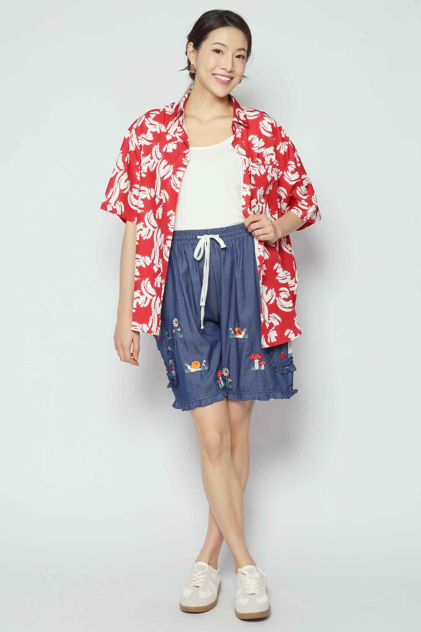 Ken Shirt in Red Strokes