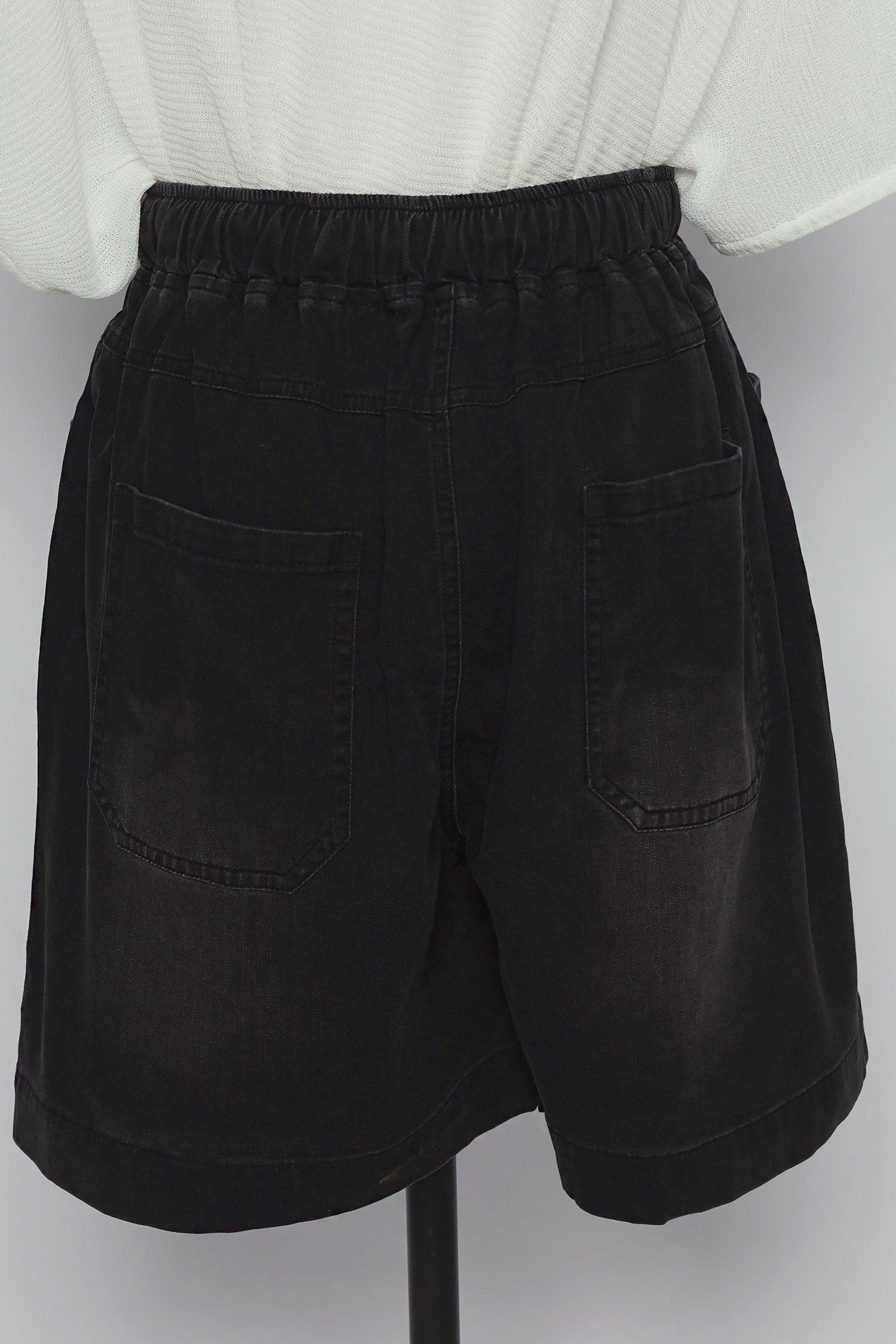 PO - Kenza Denim Shorts in Black