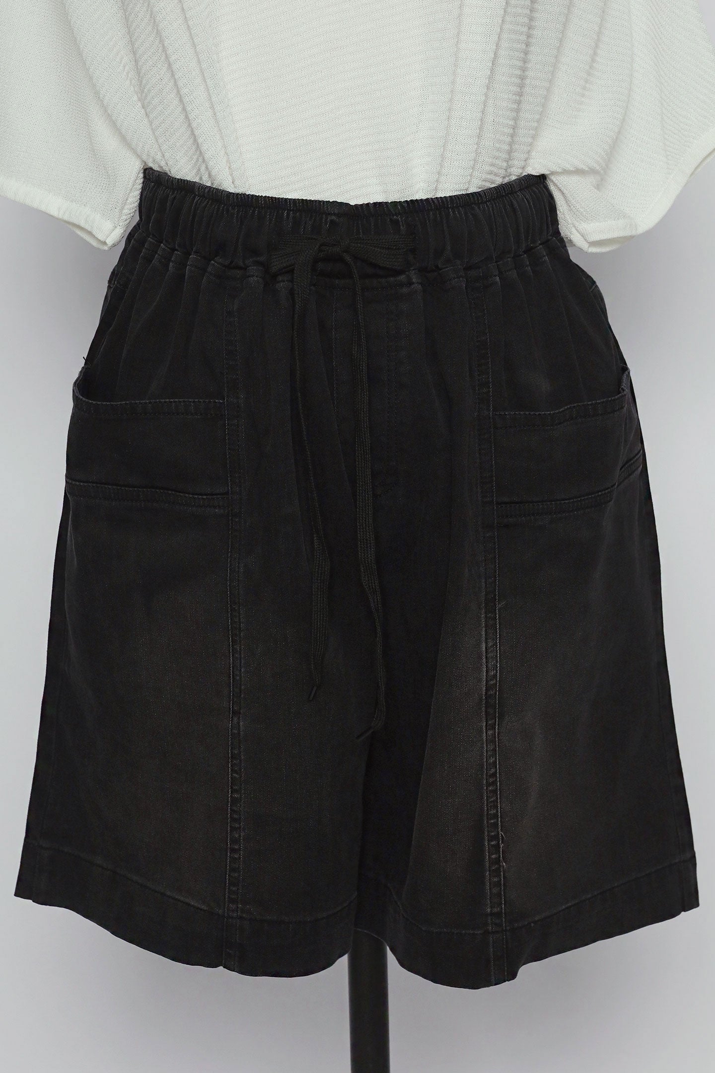PO - Kenza Denim Shorts in Black