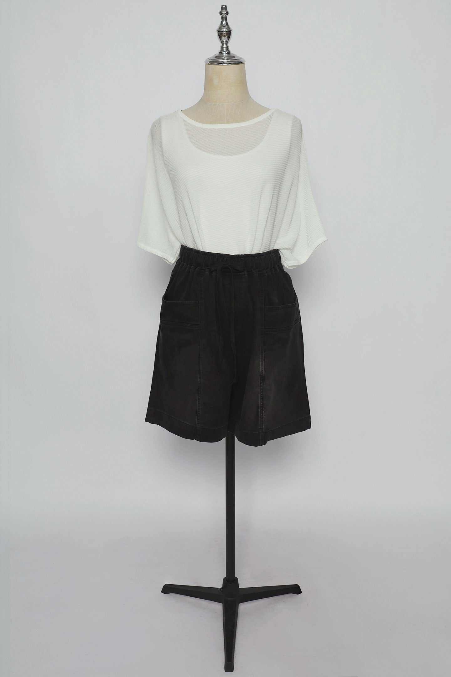 PO - Kenza Denim Shorts in Black