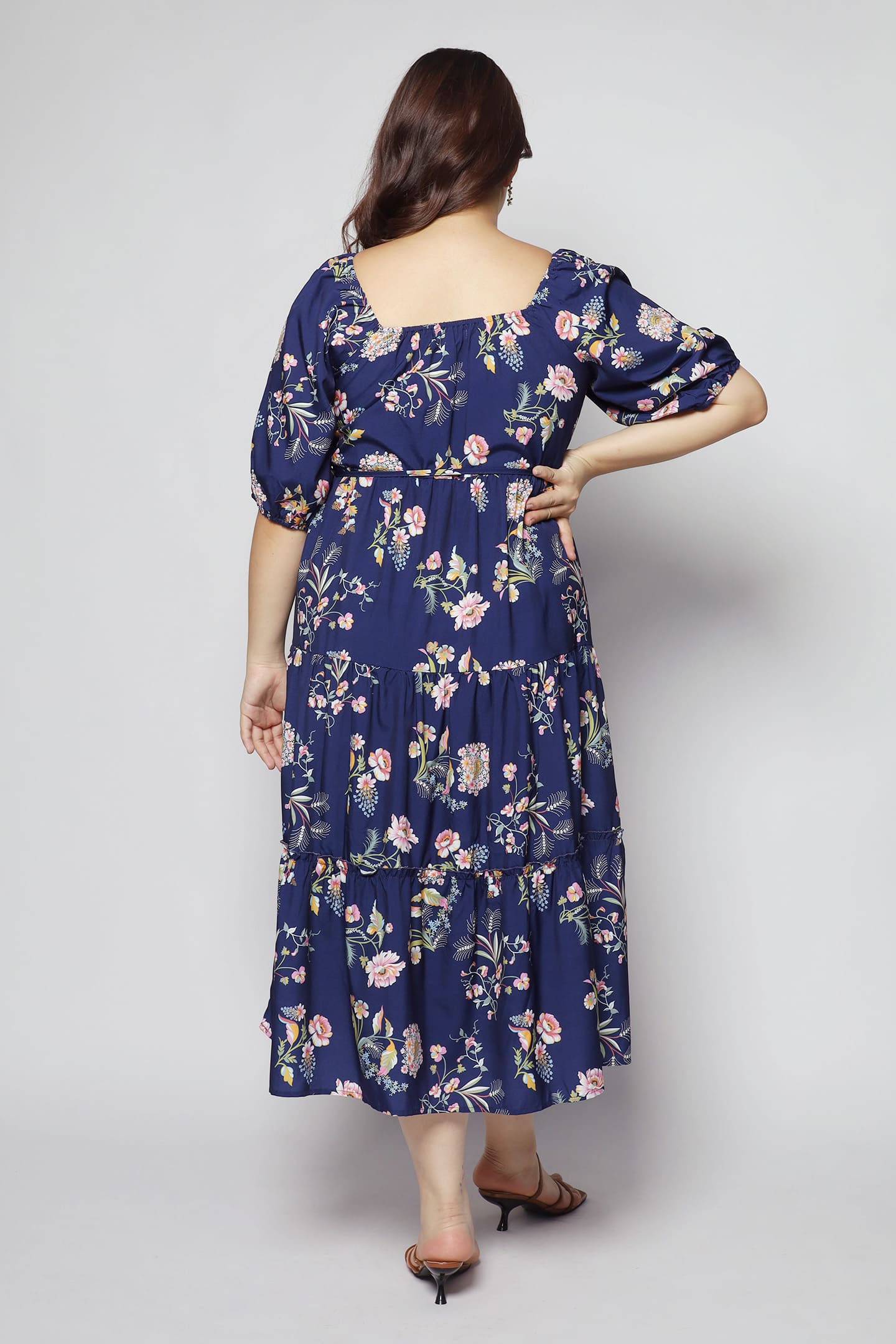 Kerra Dress in Blue Garden