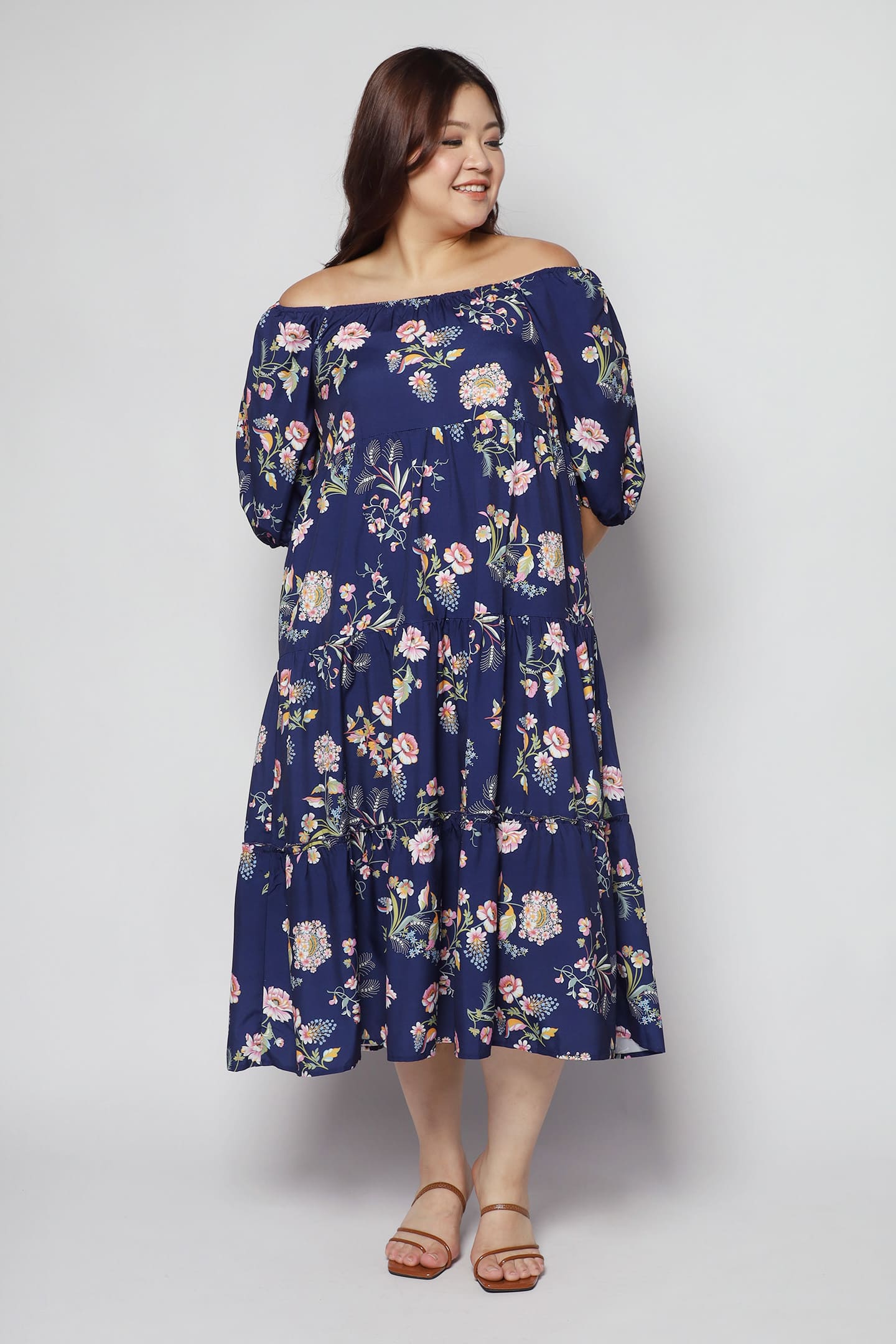 Kerra Dress in Blue Garden