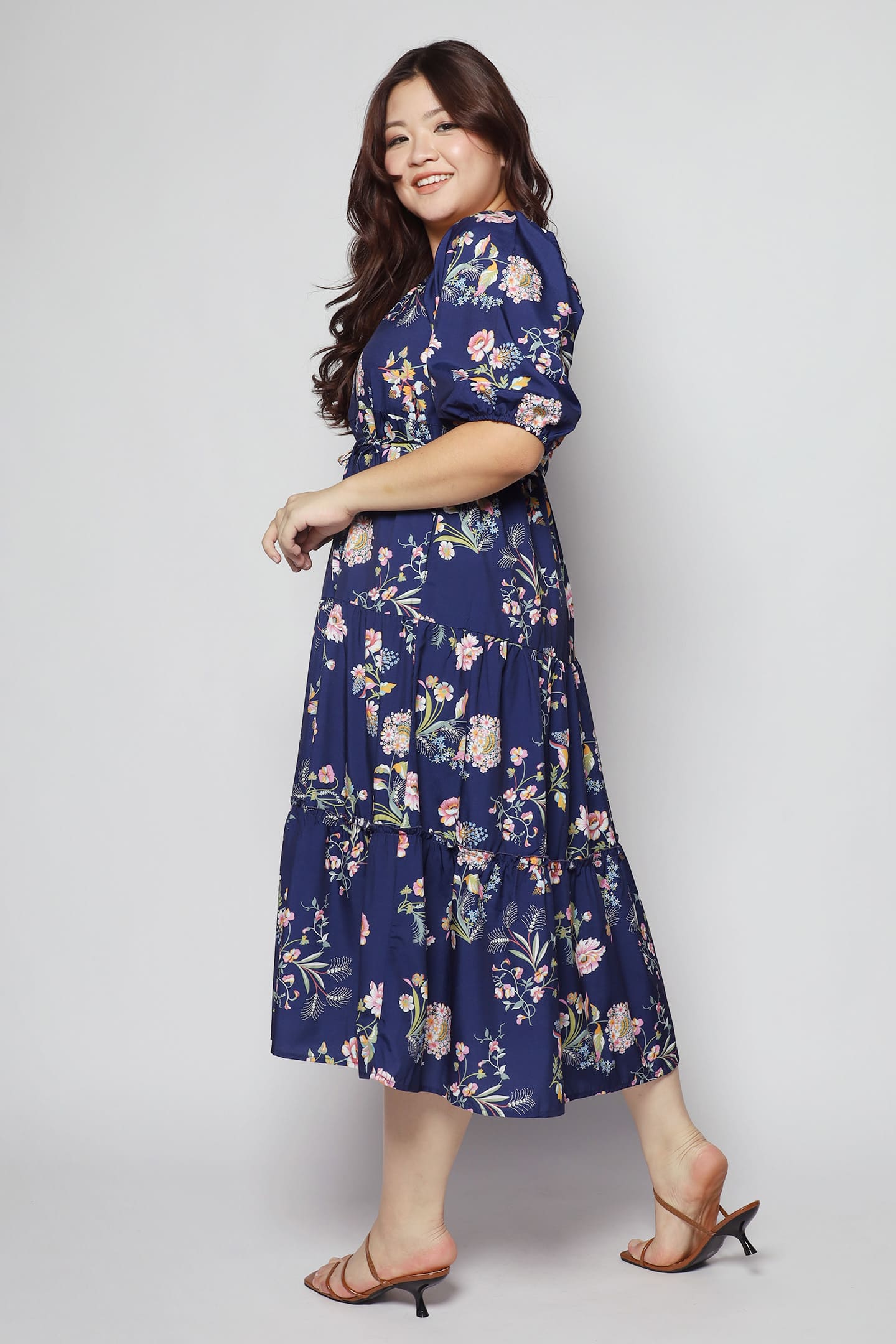 Kerra Dress in Blue Garden