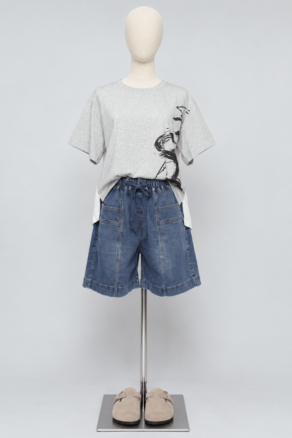 PO - Kenza Denim Shorts in Blue