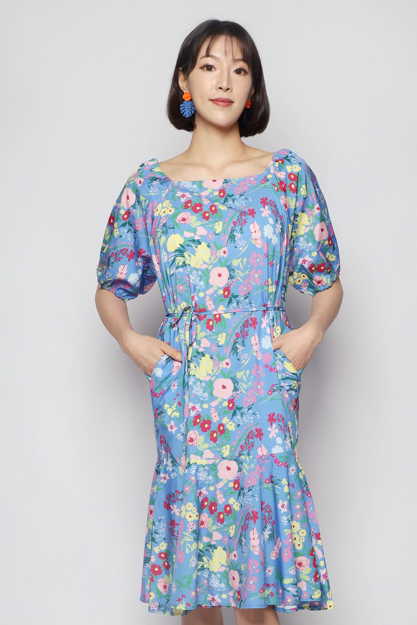 Kiki Dress in Blue Lawn