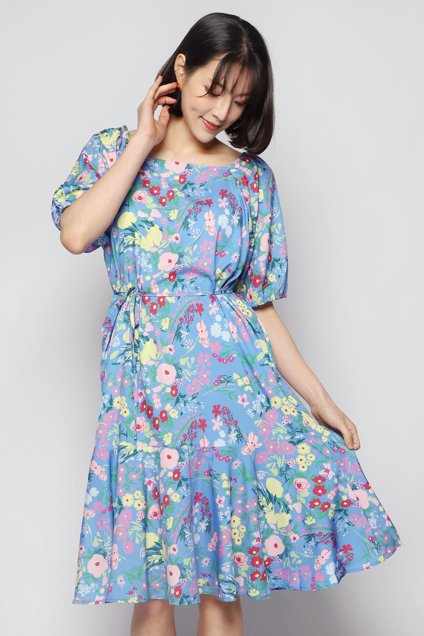 Kiki Dress in Blue Lawn