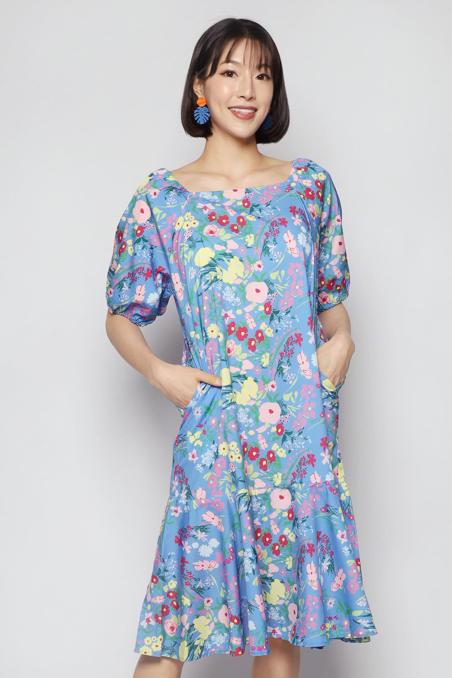 Kiki Dress in Blue Lawn