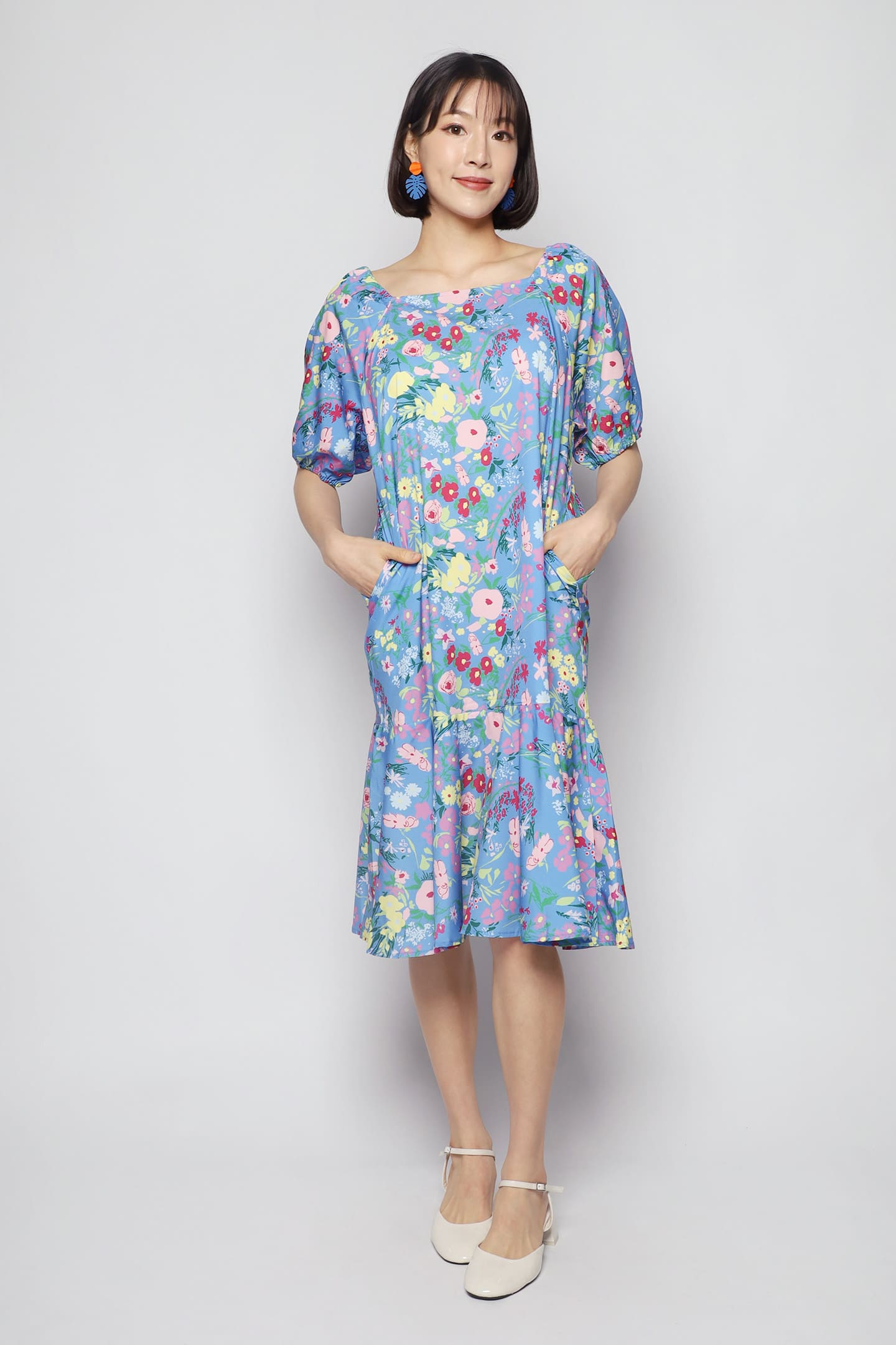 Kiki Dress in Blue Lawn