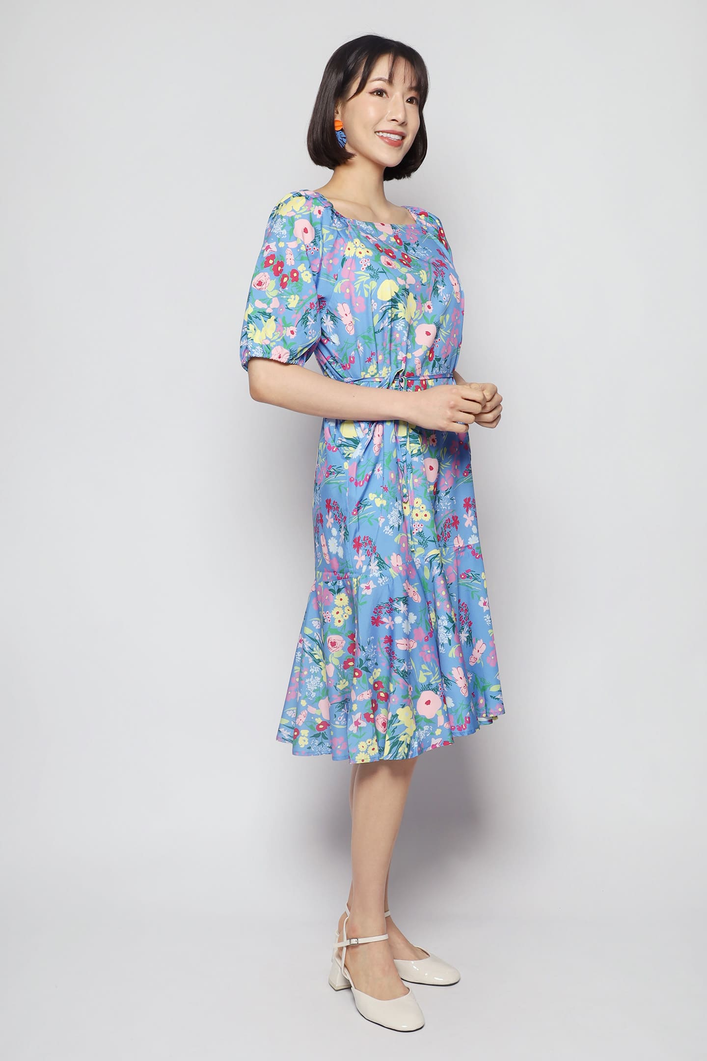 Kiki Dress in Blue Lawn