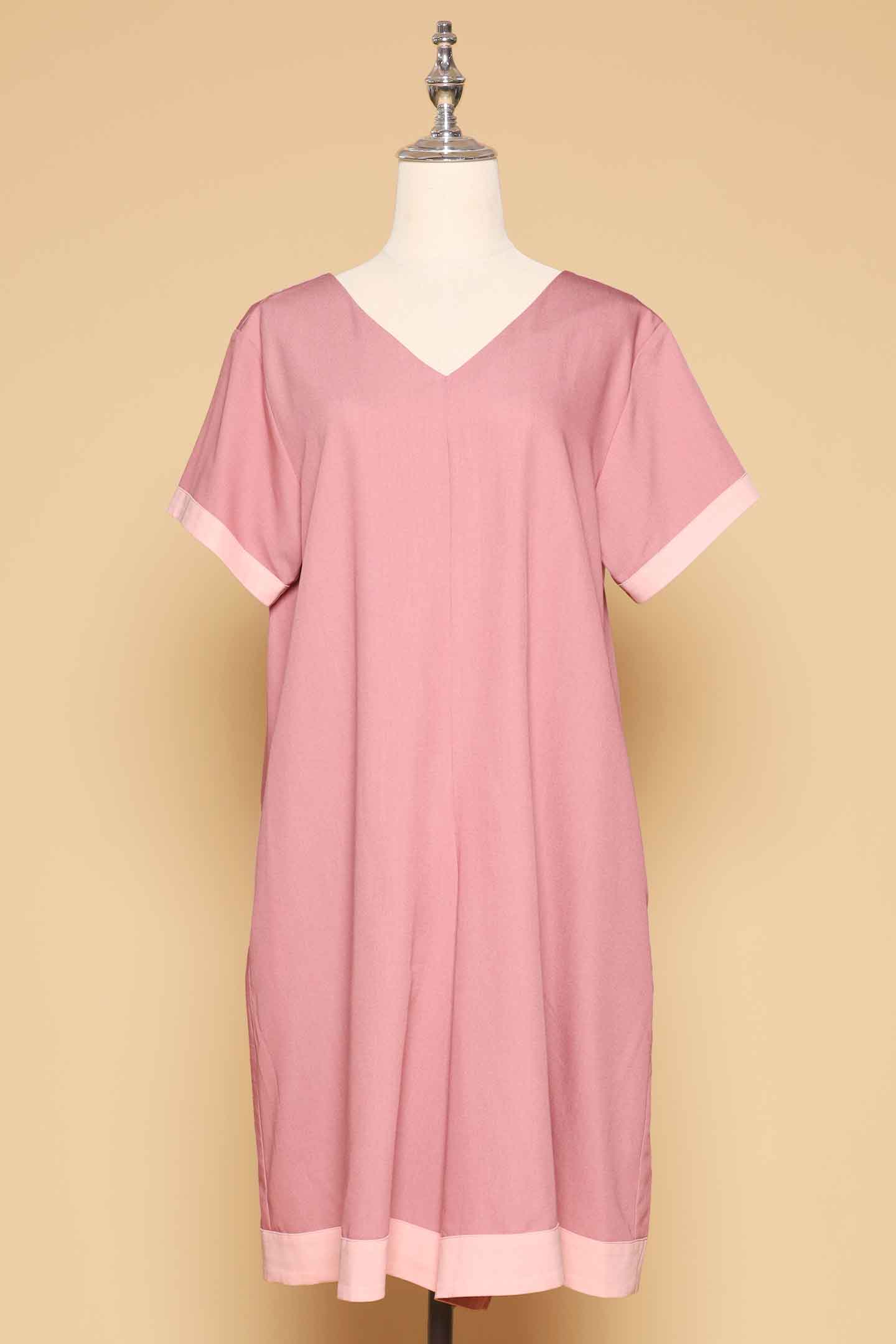PO - Kororo V Playsuit in Double Pink