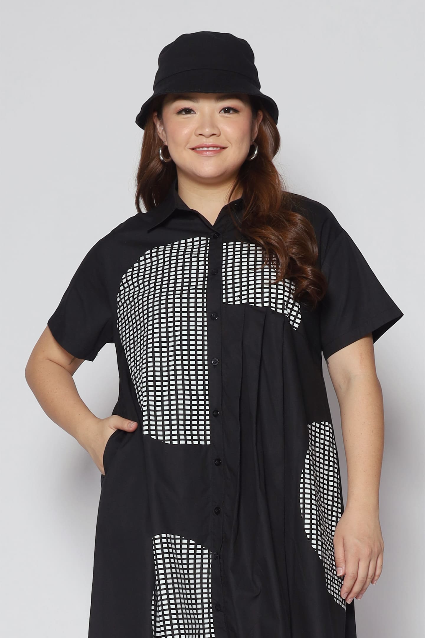 Koal Circles Printed Dress in Black