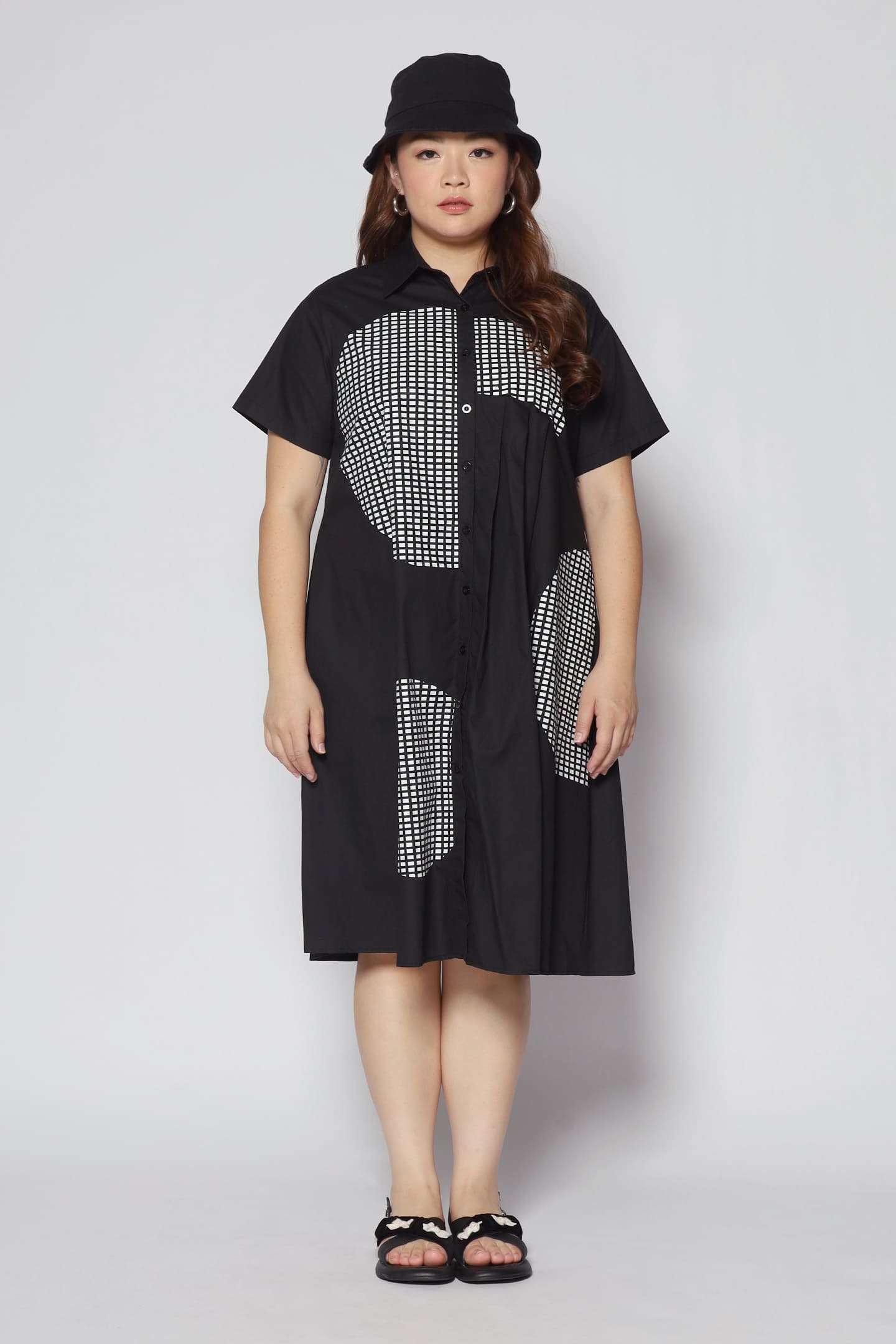 Koal Circles Printed Dress in Black