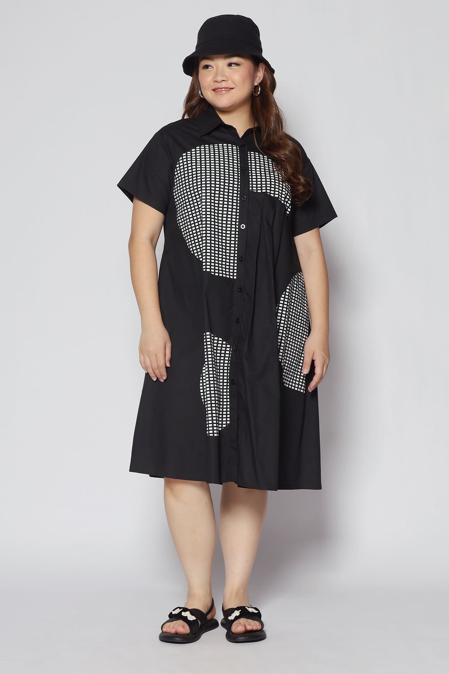 Koal Circles Printed Dress in Black