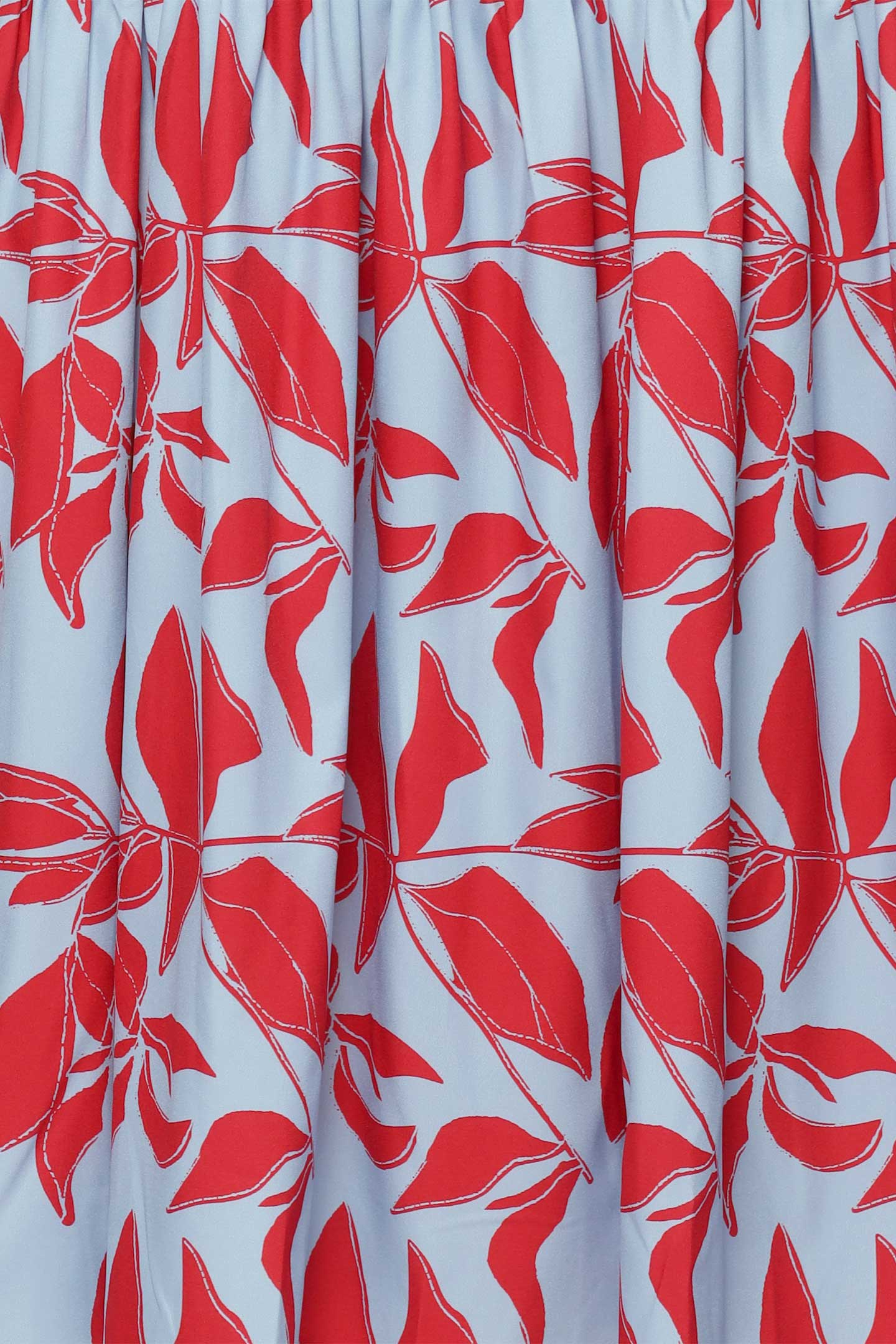Komy Dress in Red Blue Ferns