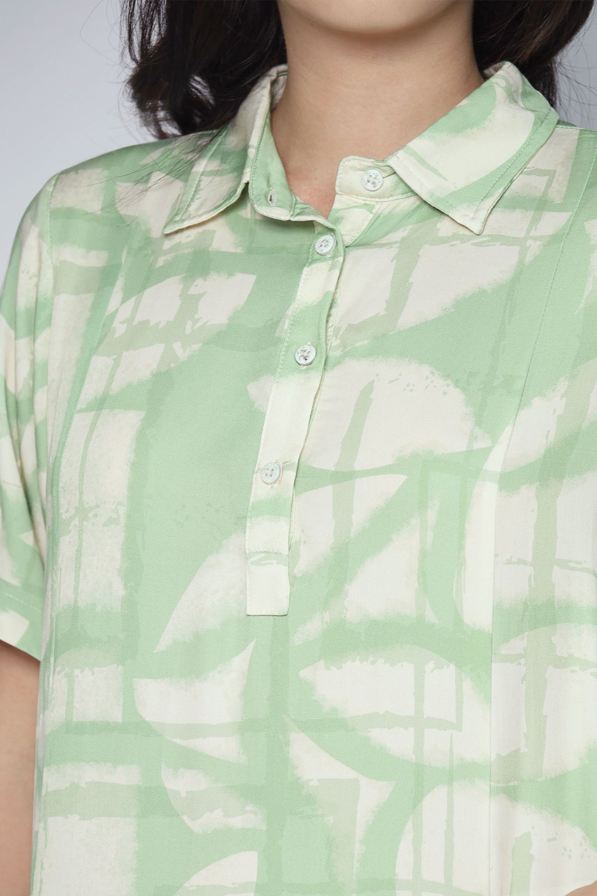 Kona Dress in Sage Strokes