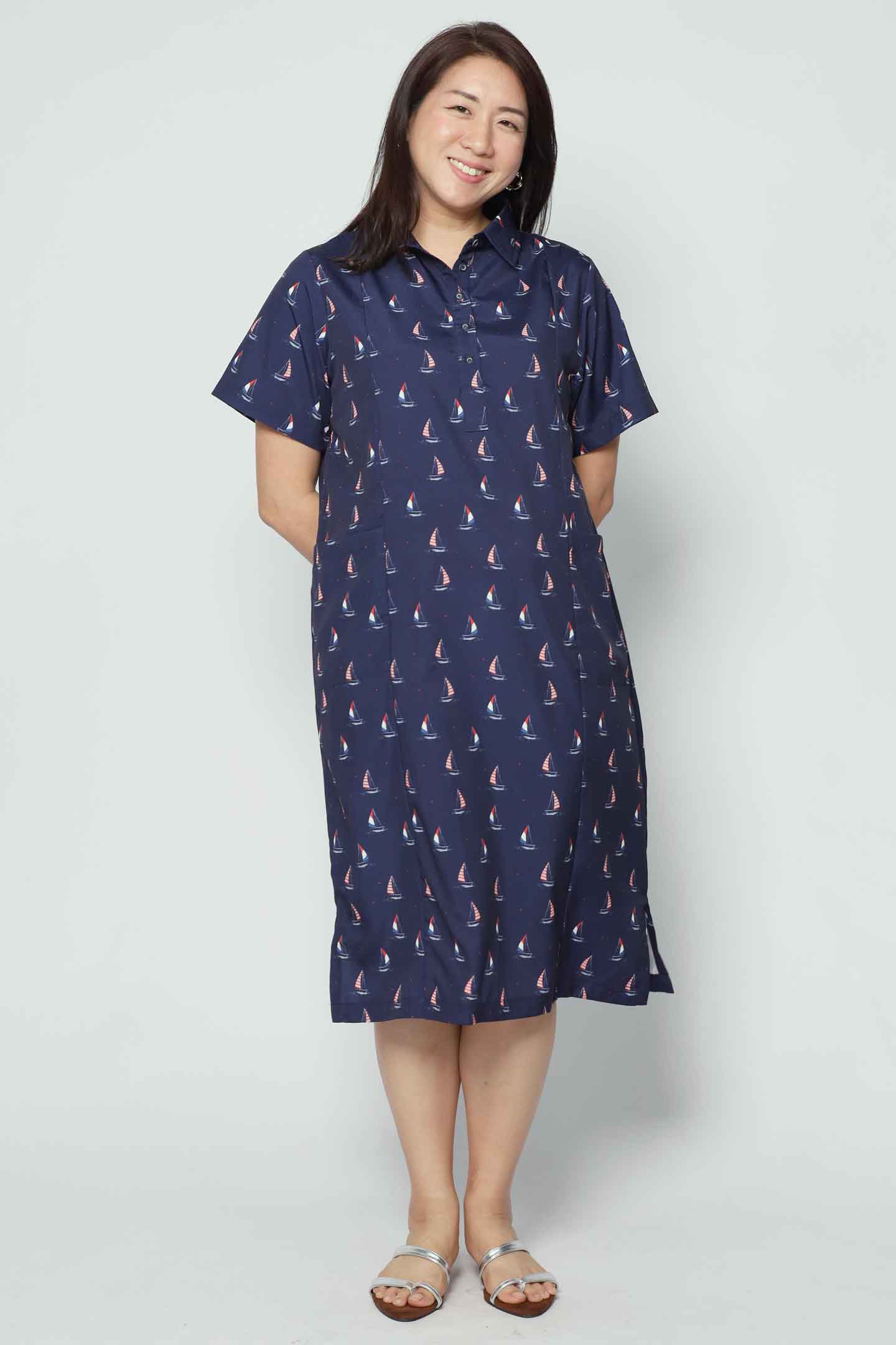 Kona Dress in Sailboat
