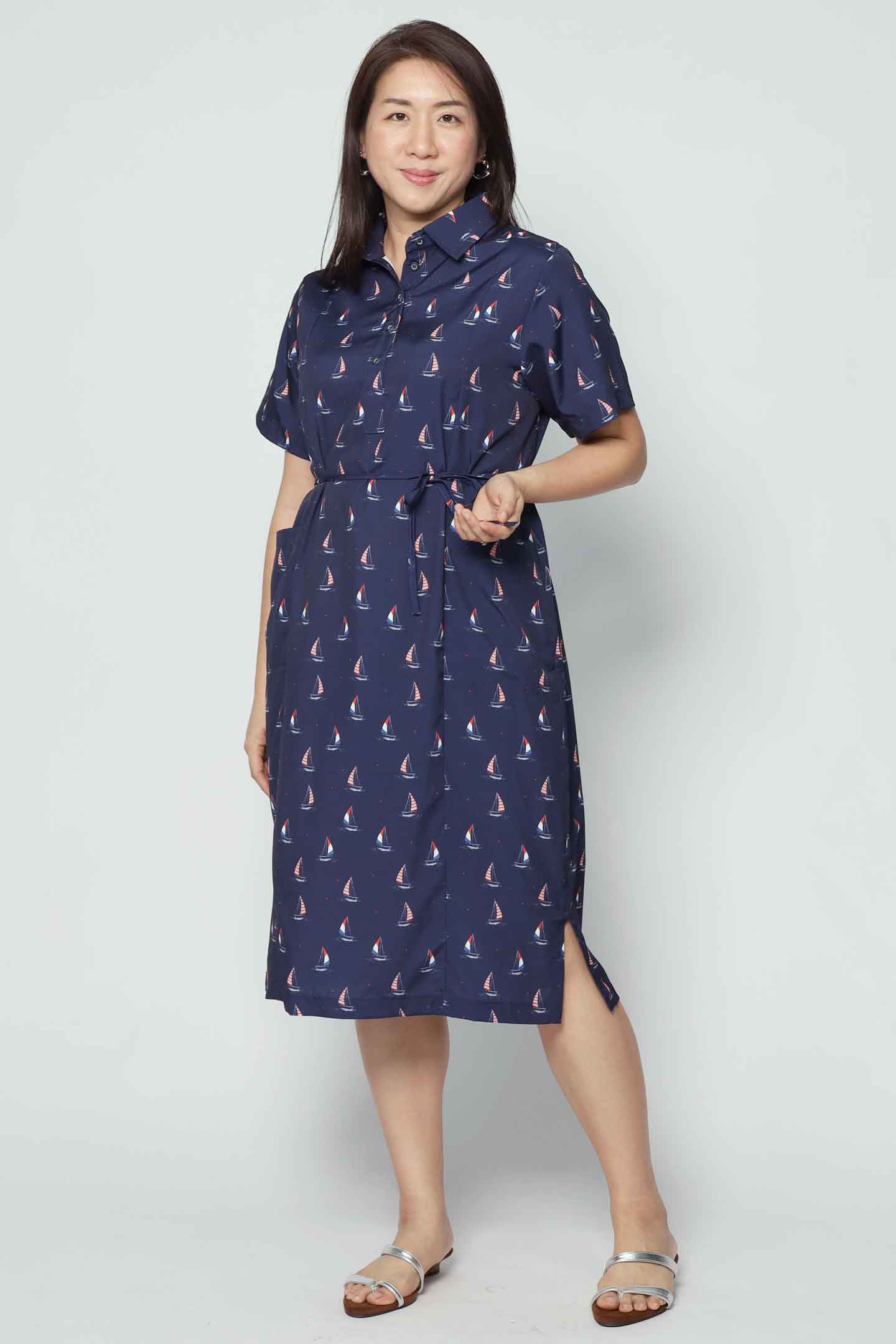 Kona Dress in Sailboat