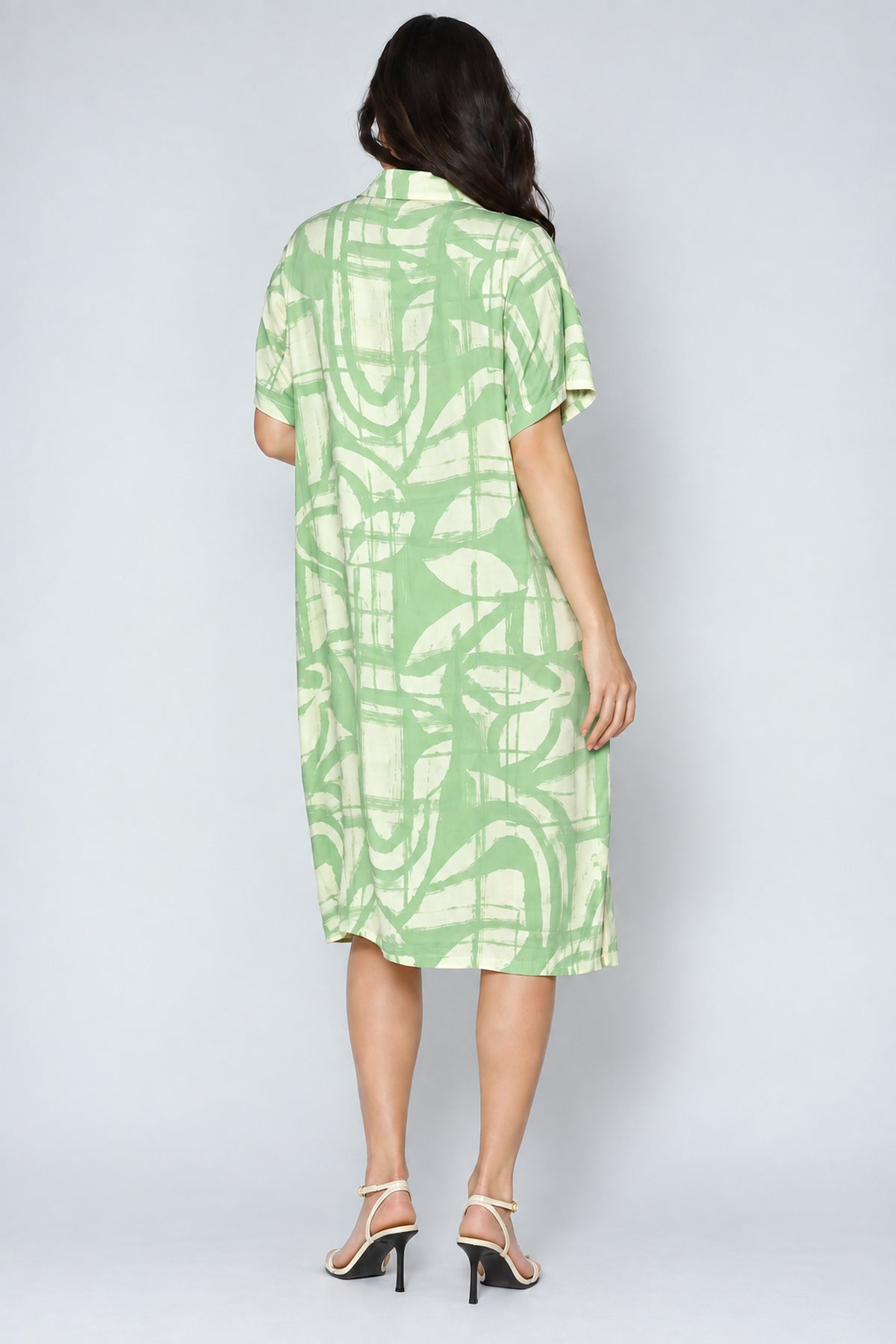 Kona Dress in Sage Strokes