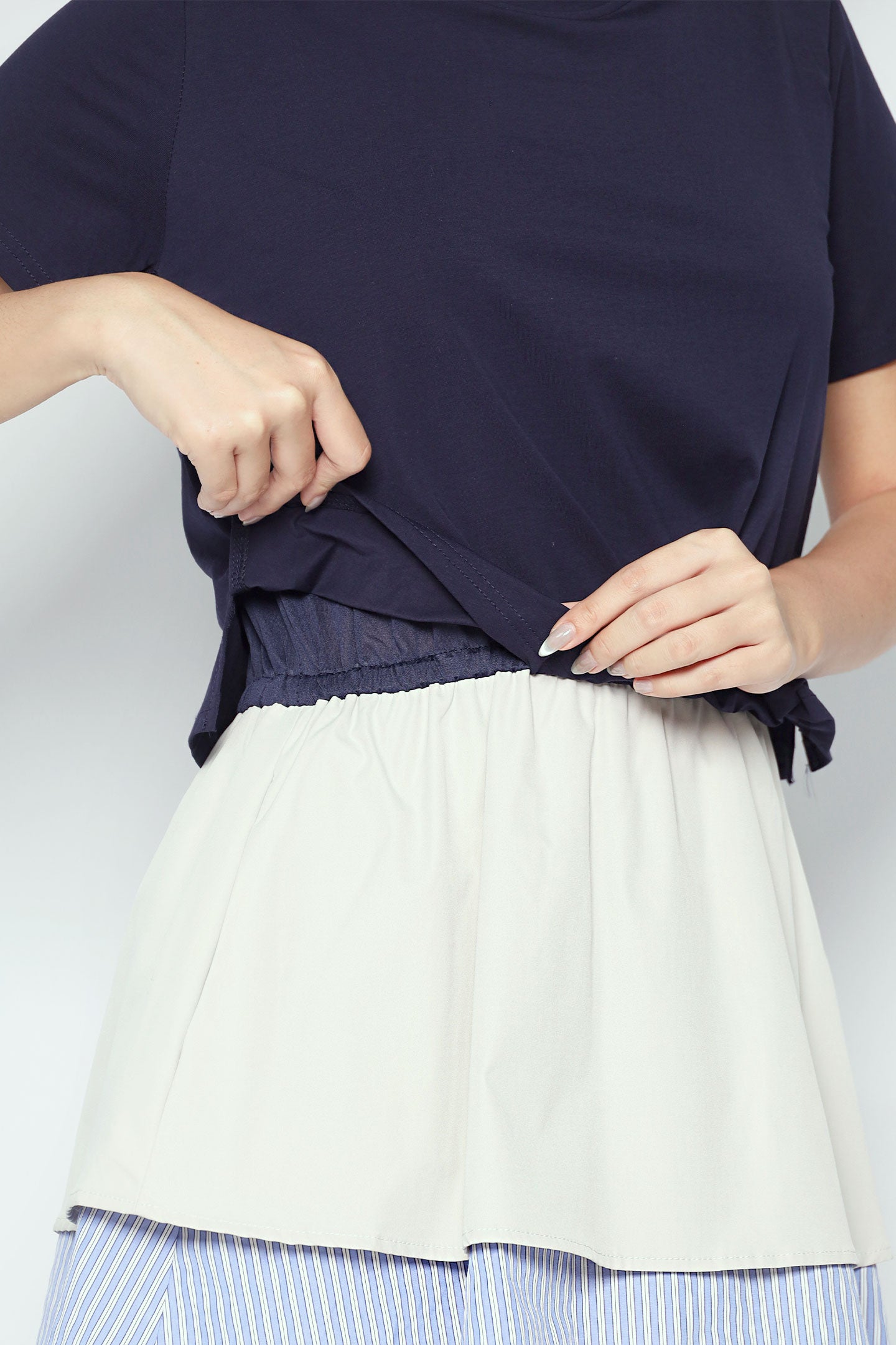 Krish Layered Dress in Blue
