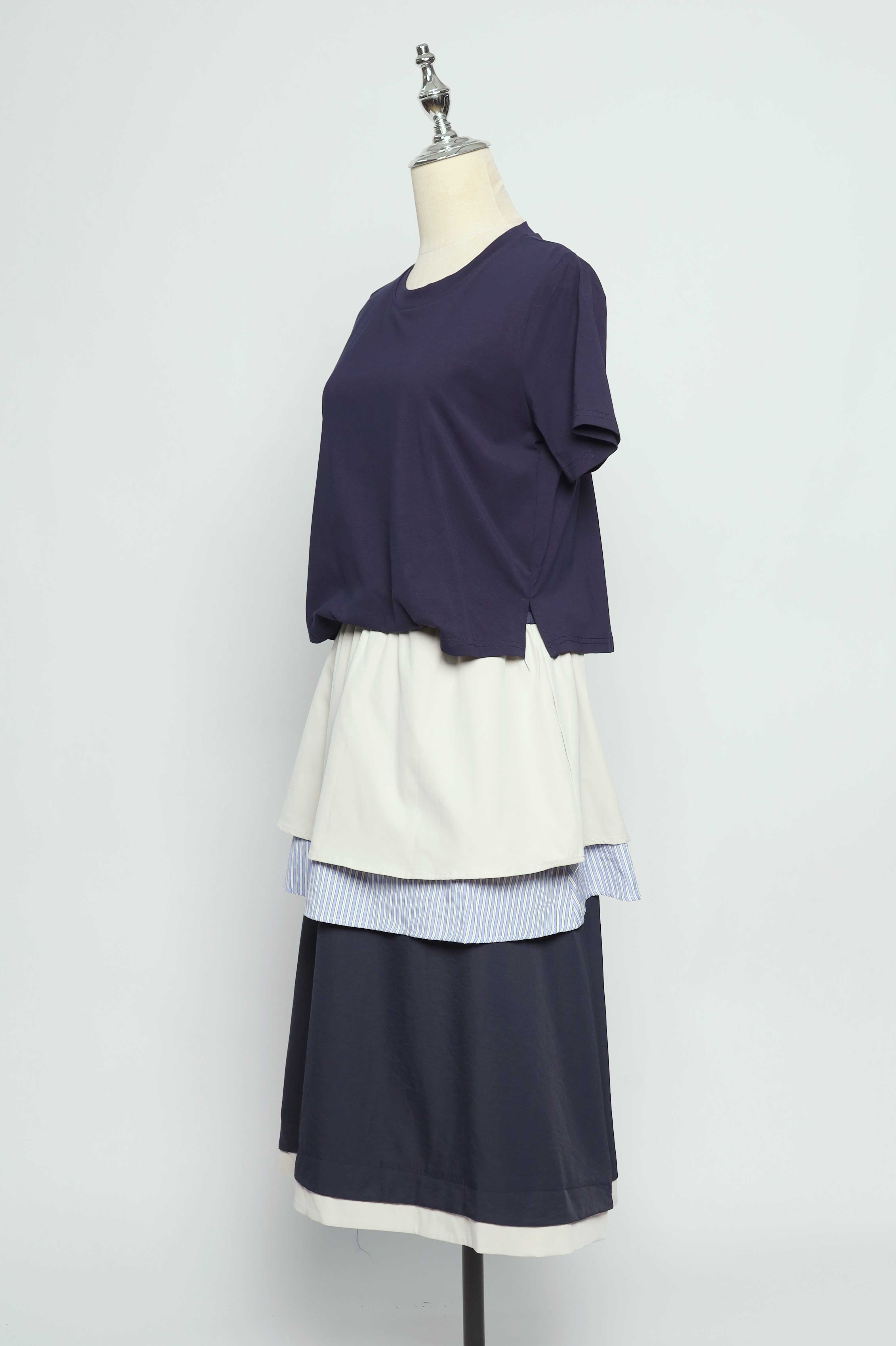 PO - Krish Layered Dress in Blue