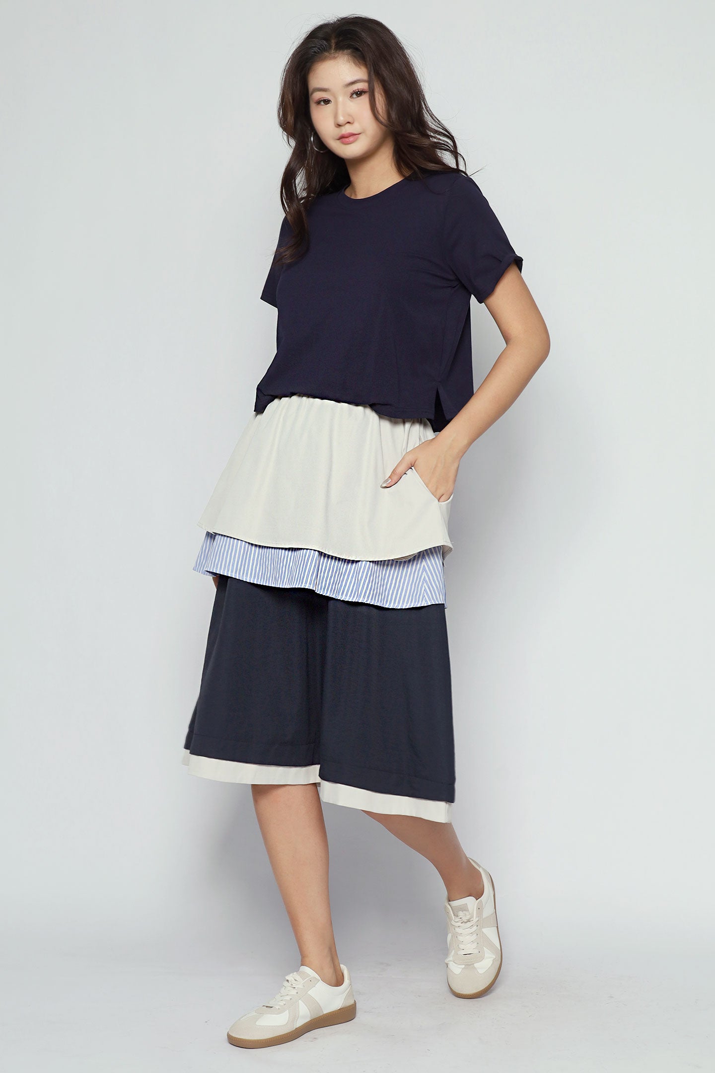 Krish Layered Dress in Blue