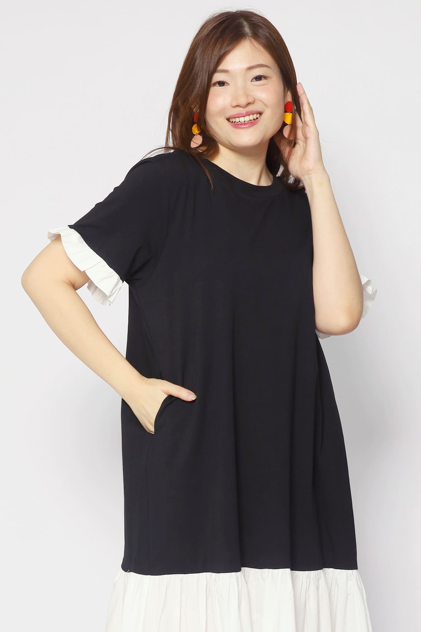 Krista Dress in Black White