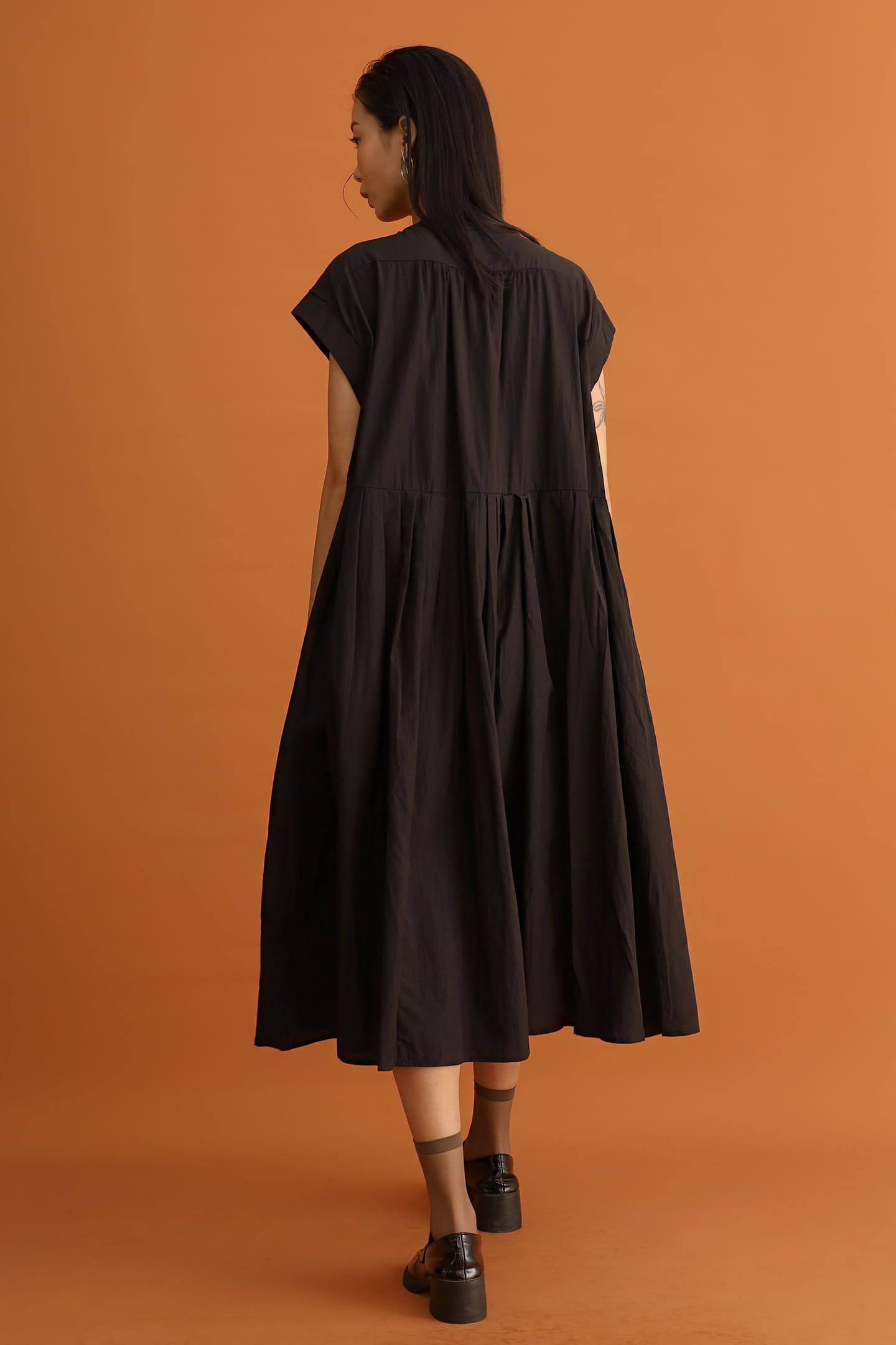 CHOSEN - Kumo Pleated Dress in Black