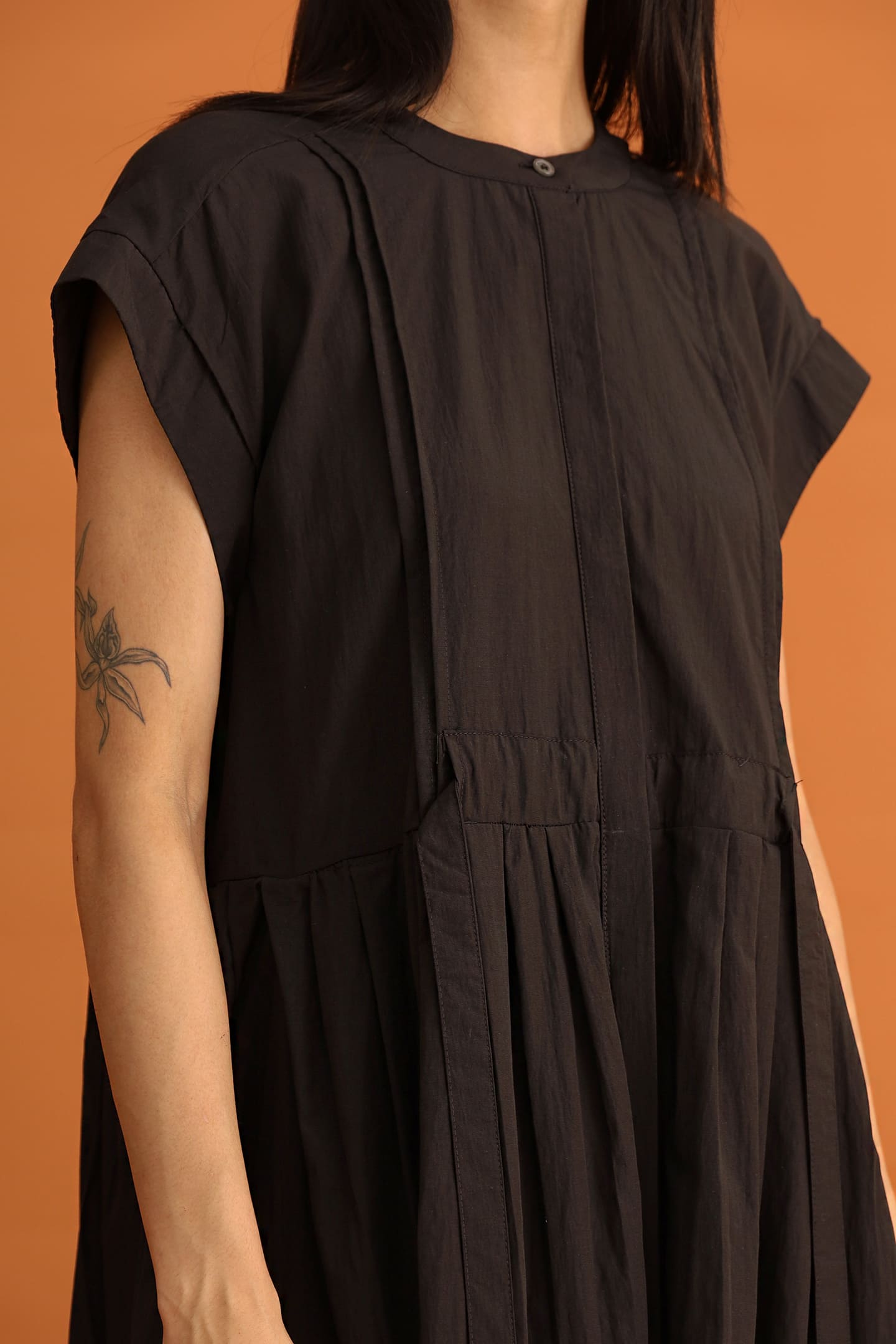CHOSEN - Kumo Pleated Dress in Black