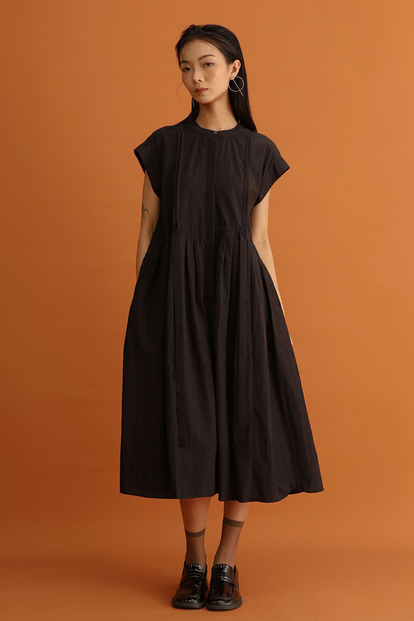 CHOSEN - Kumo Pleated Dress in Black