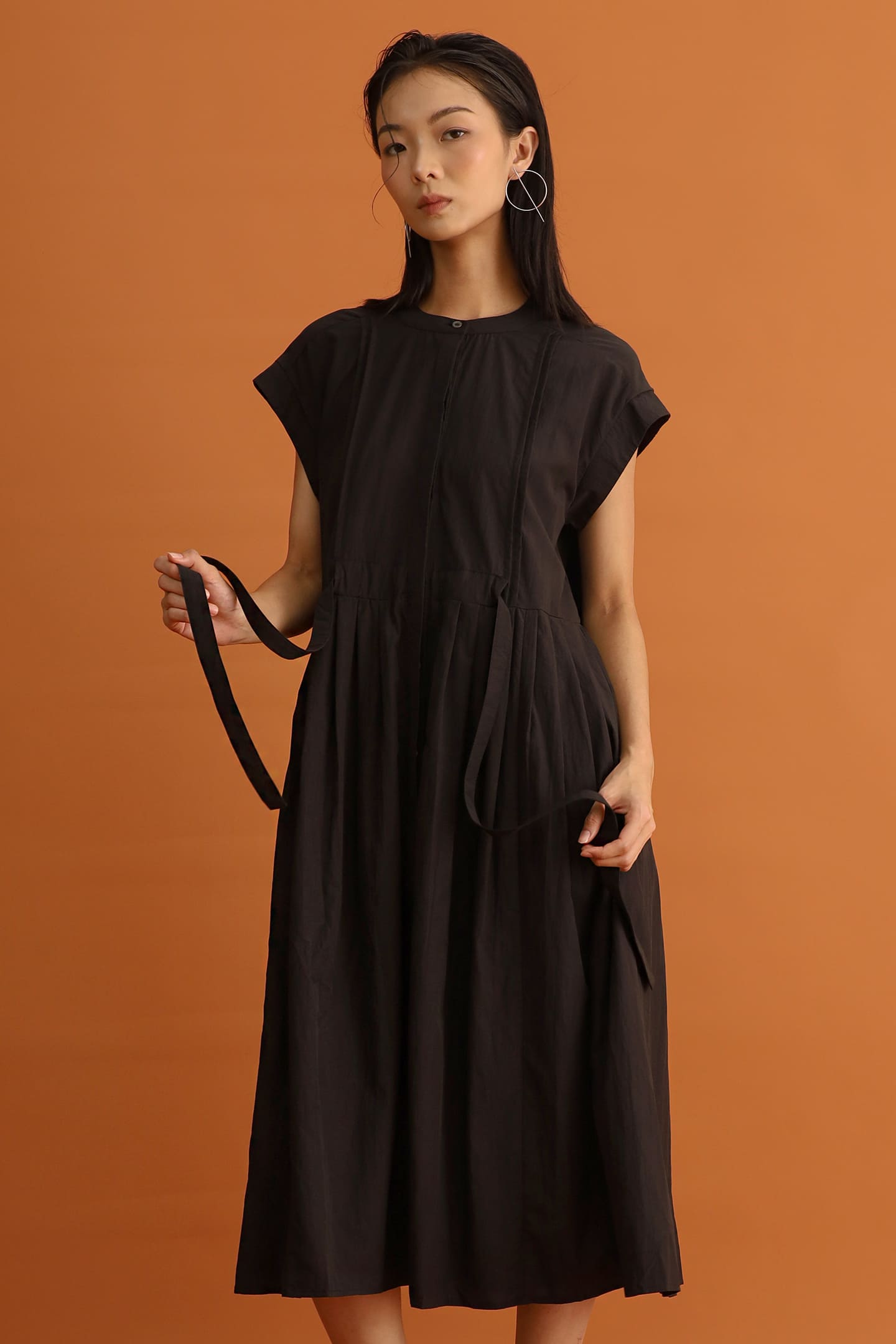 CHOSEN - Kumo Pleated Dress in Black
