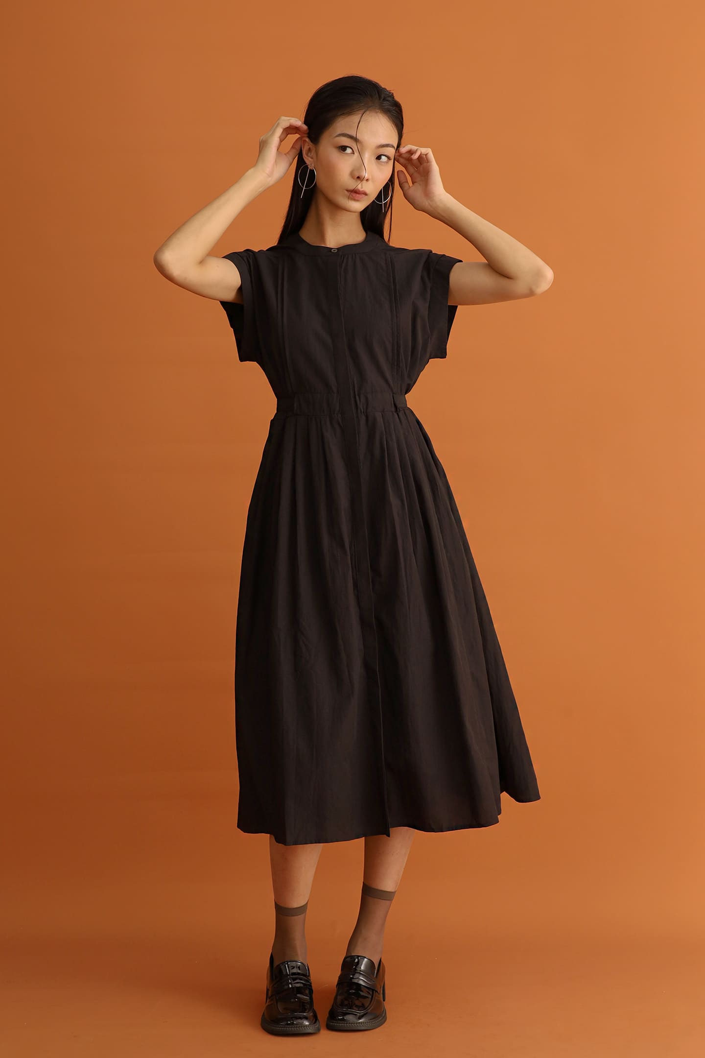 CHOSEN - Kumo Pleated Dress in Black