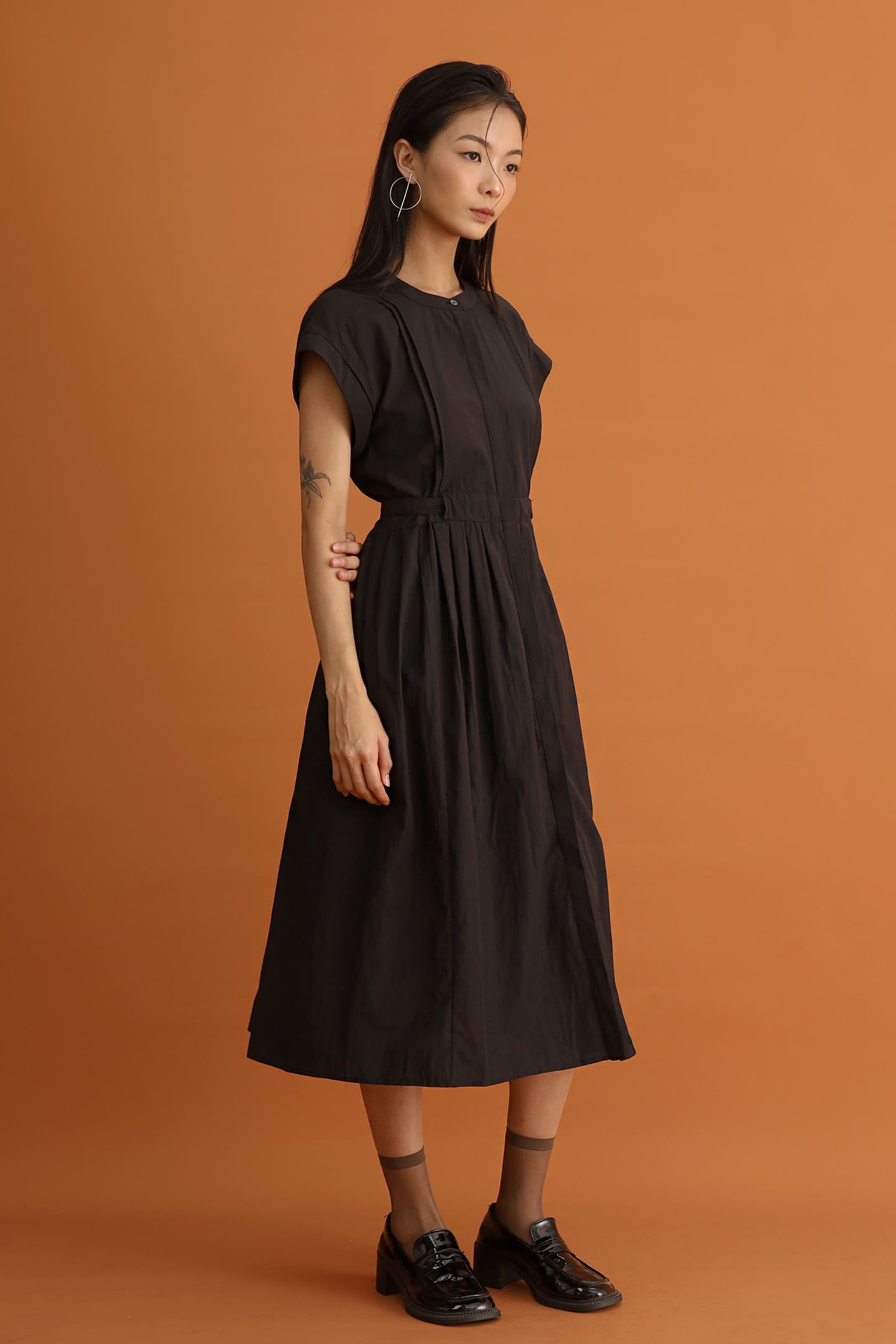 CHOSEN - Kumo Pleated Dress in Black