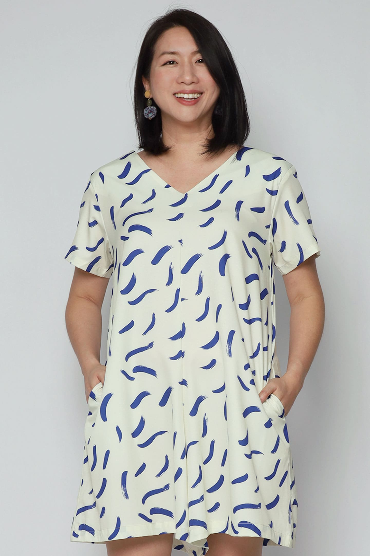 Kuroshiro Playsuit in Blue Dash