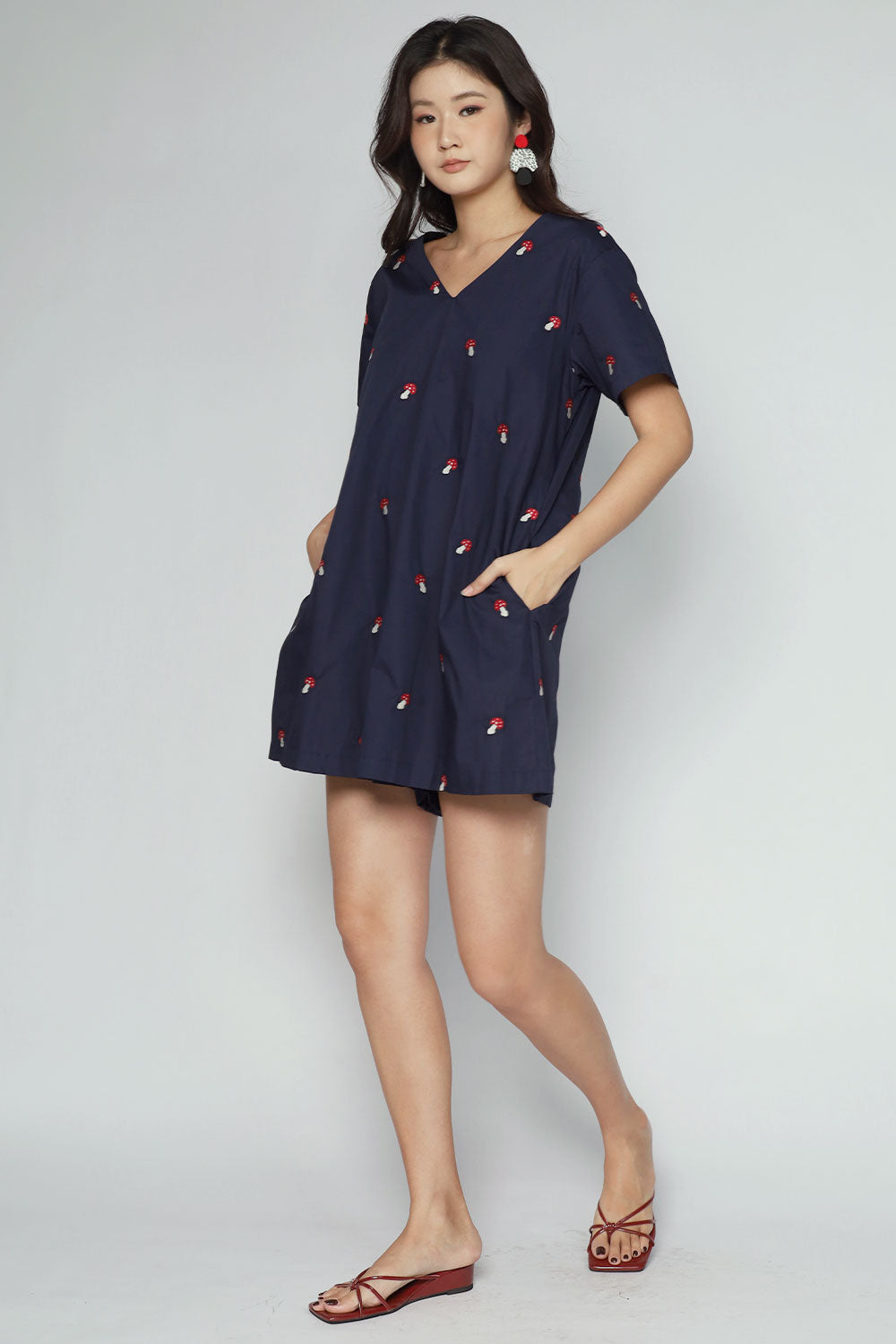 Kuroshiro Playsuit in Mochi Mushroom