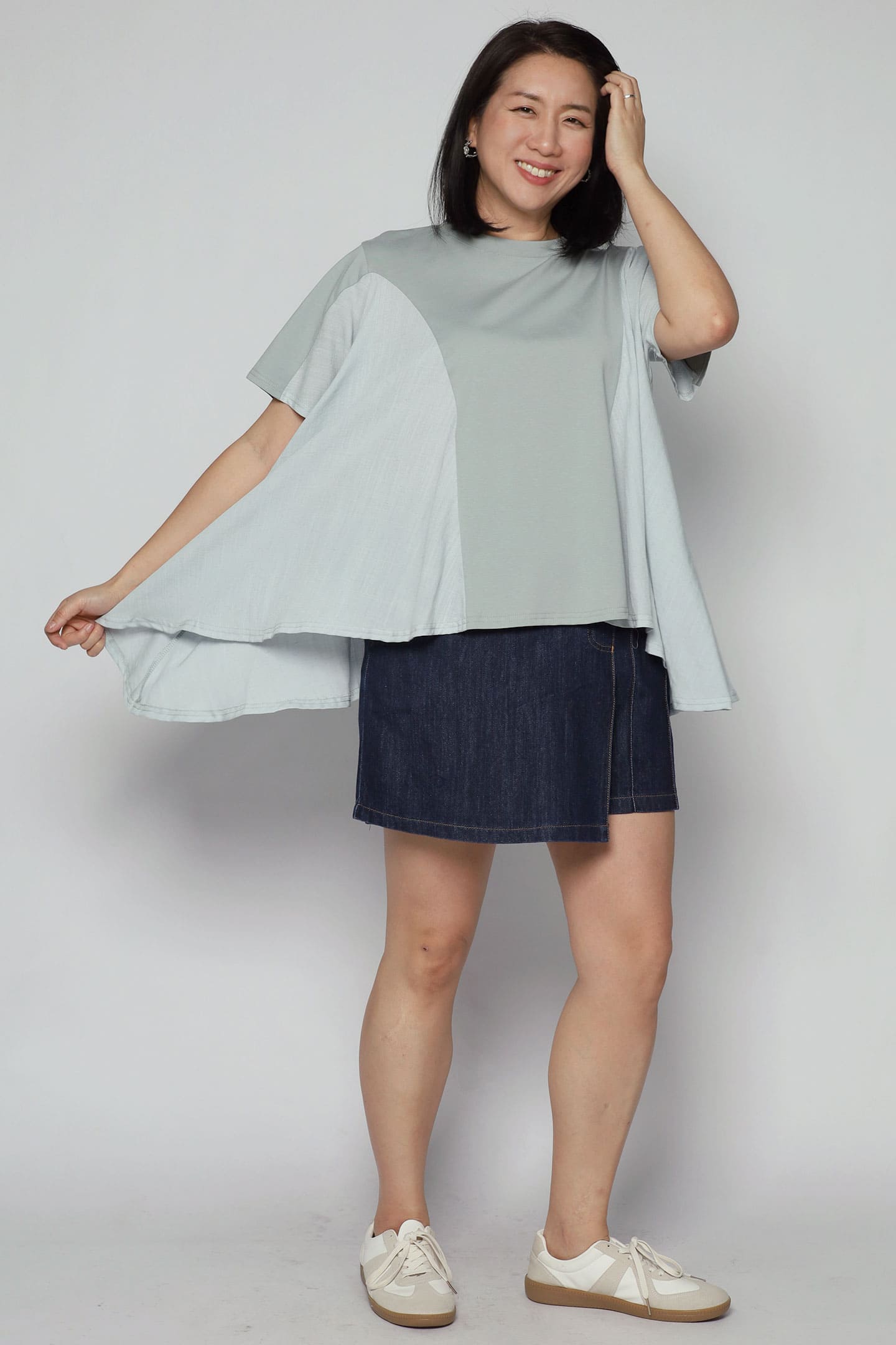 Kwang Fishtail Top in Blue