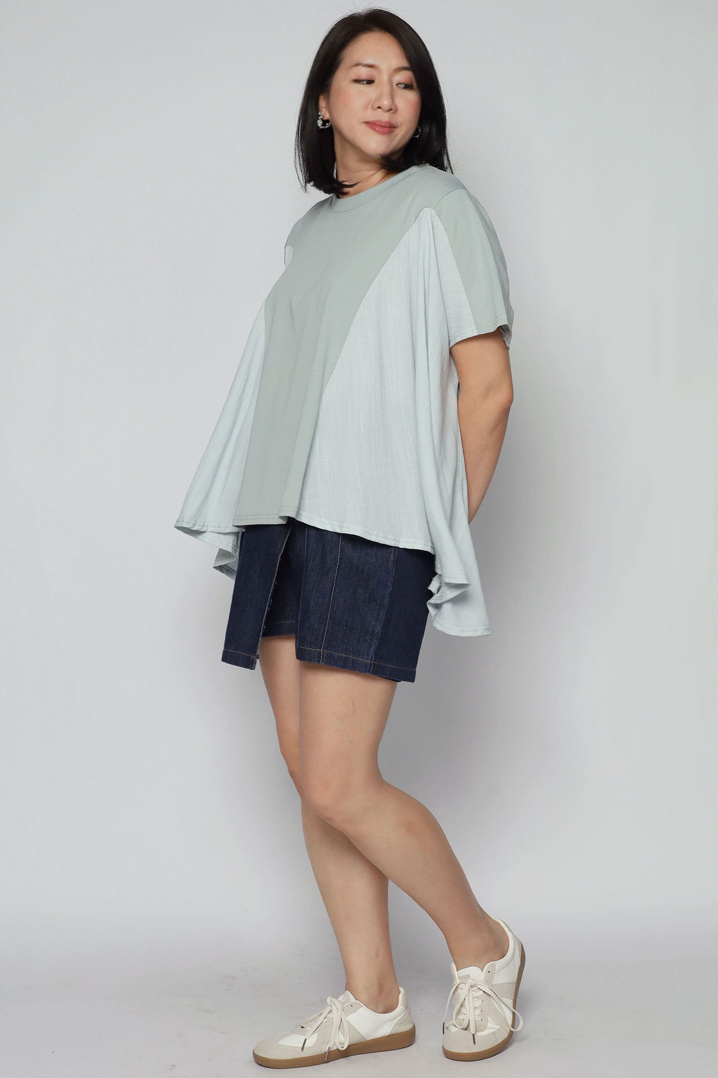 Kwang Fishtail Top in Blue