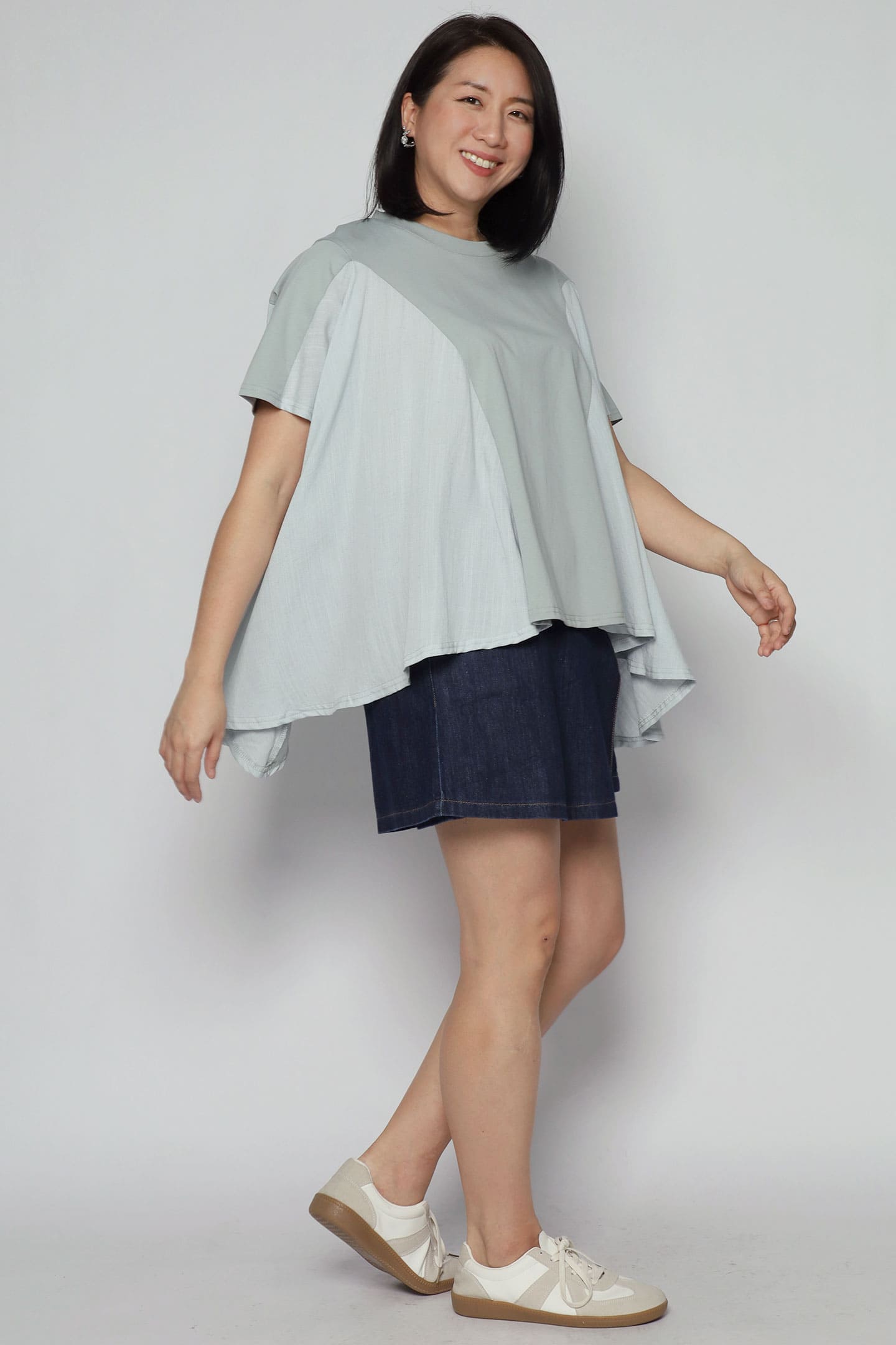 Kwang Fishtail Top in Blue
