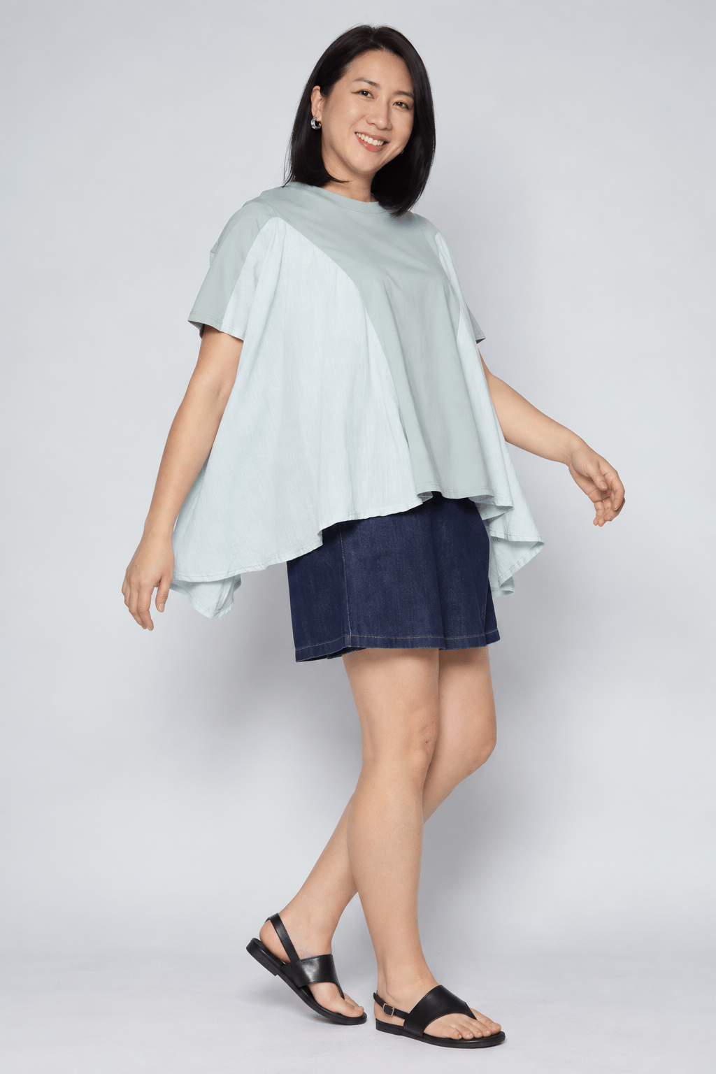 Kwang Fishtail Top in Blue