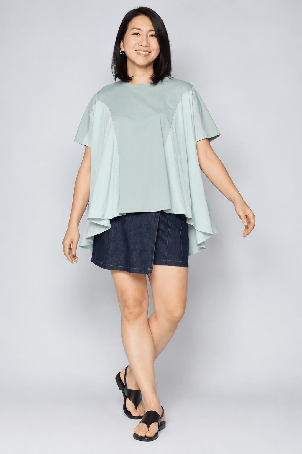 Kwang Fishtail Top in Blue
