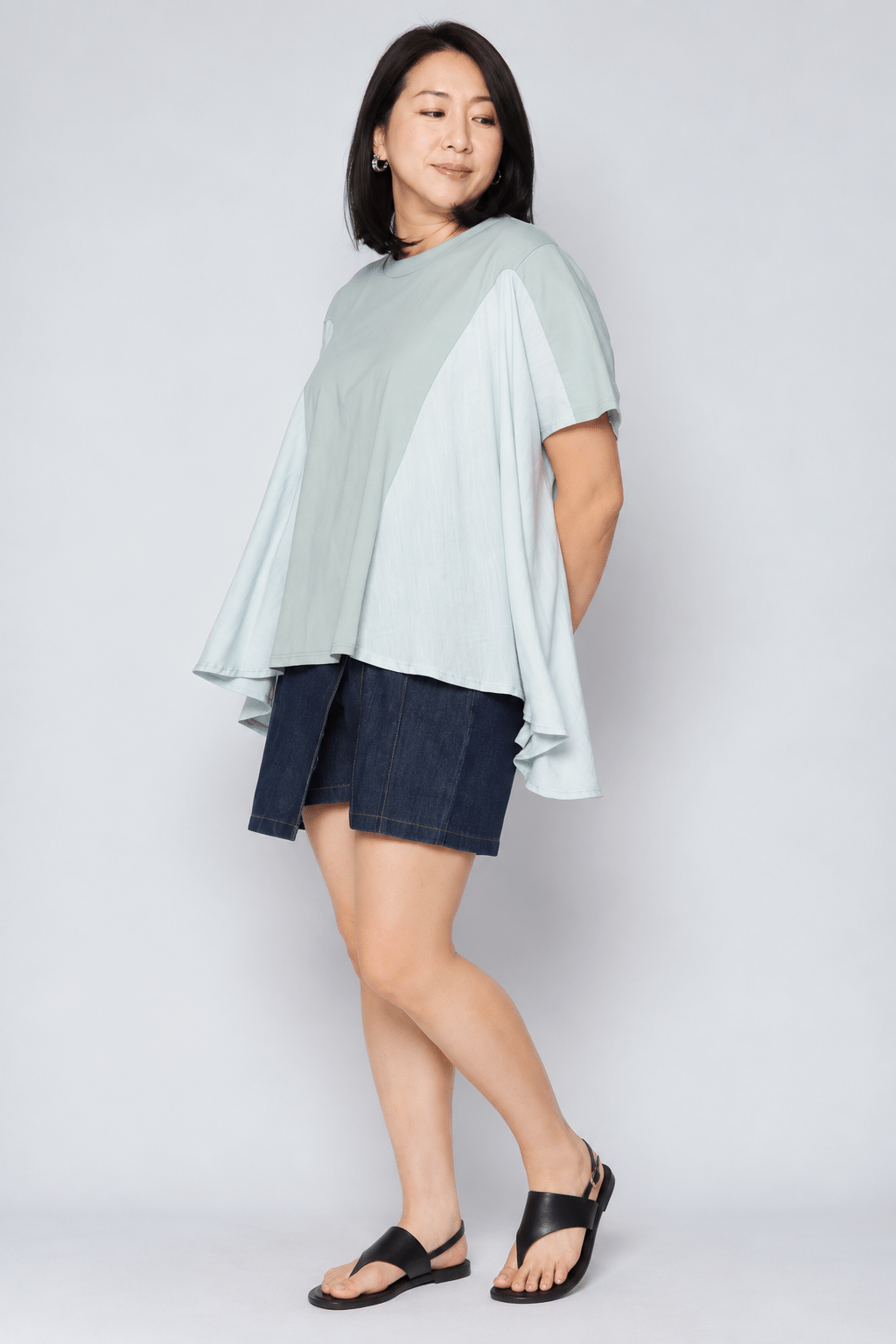 Kwang Fishtail Top in Blue