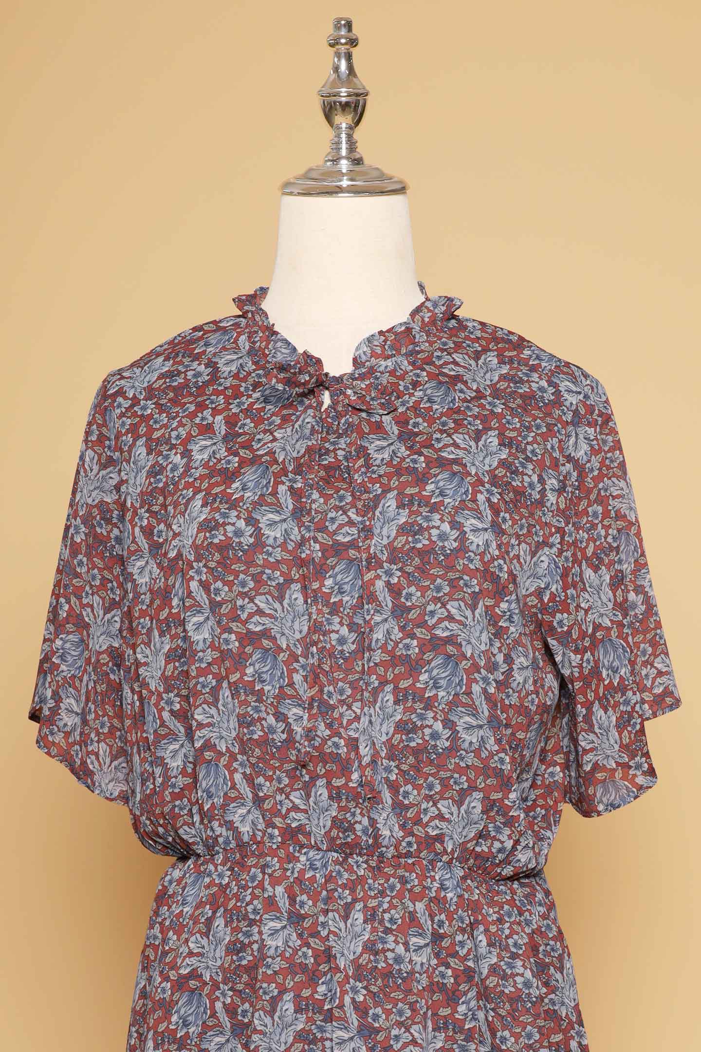 PO - Laurette Dress in Brown Buds