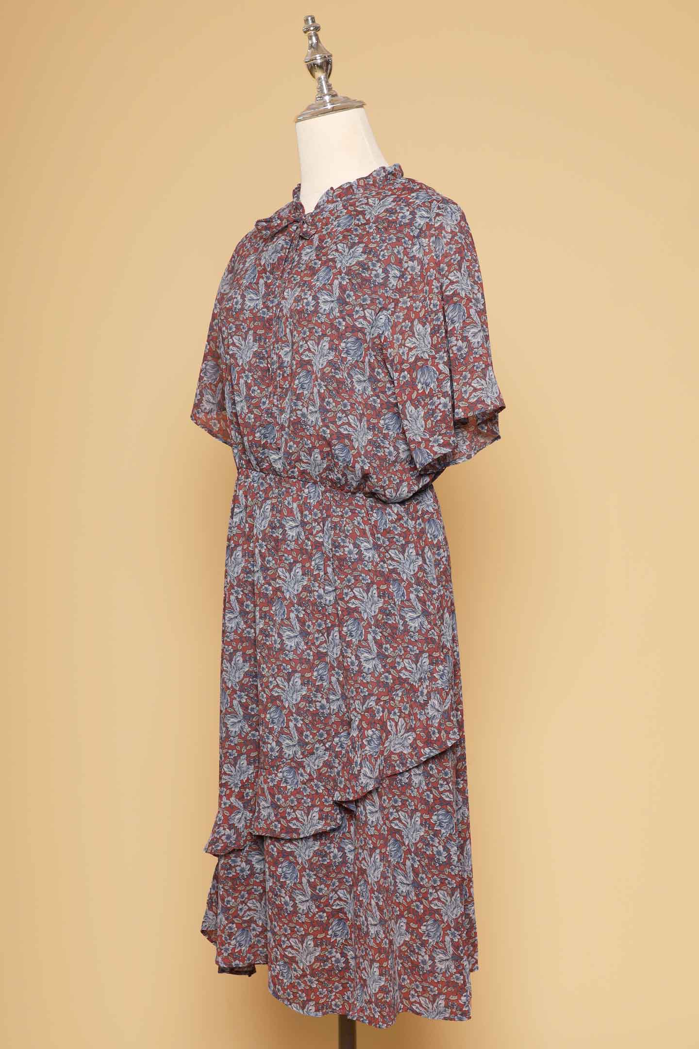 PO - Laurette Dress in Brown Buds