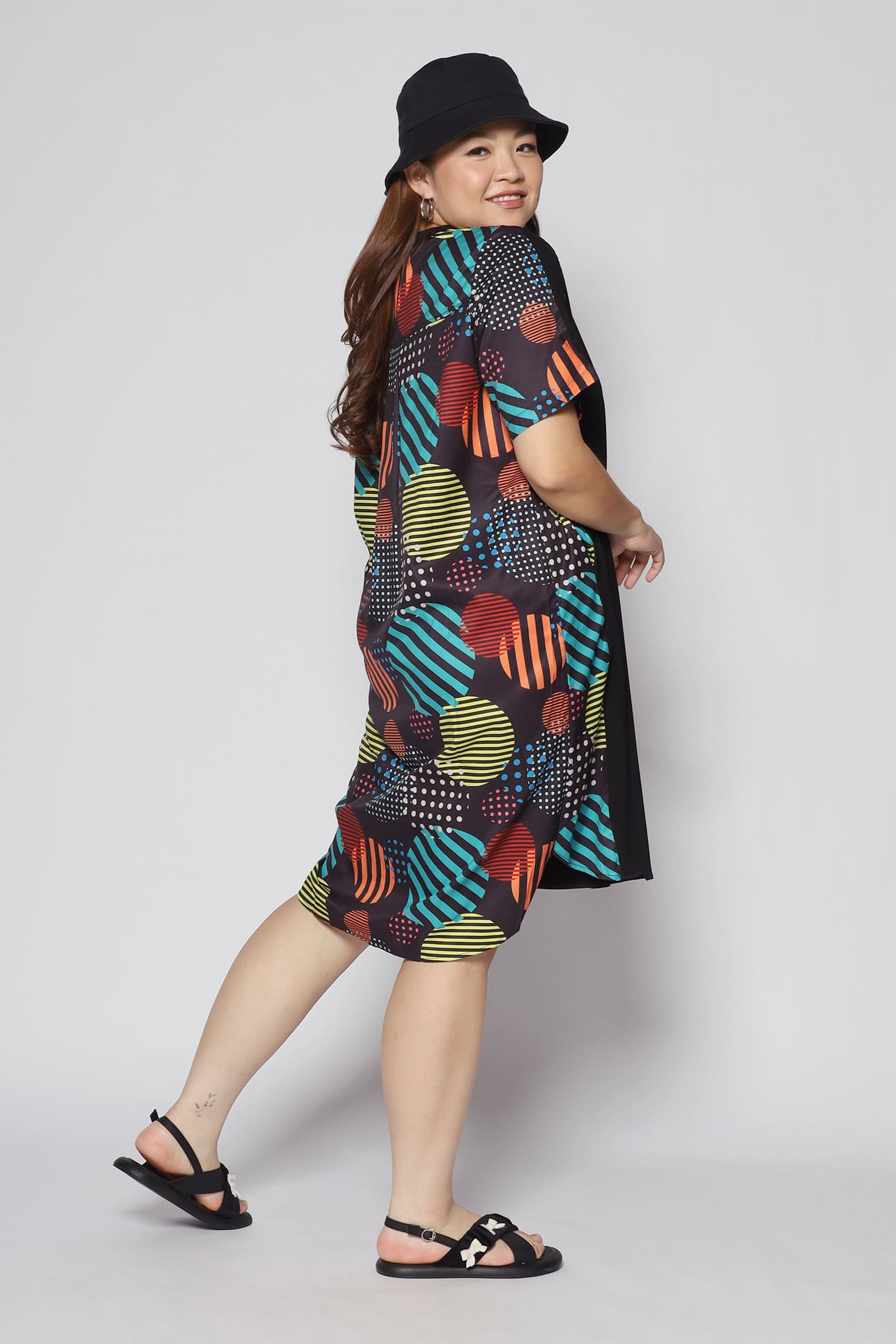 Lee Dress in Colourful Circles