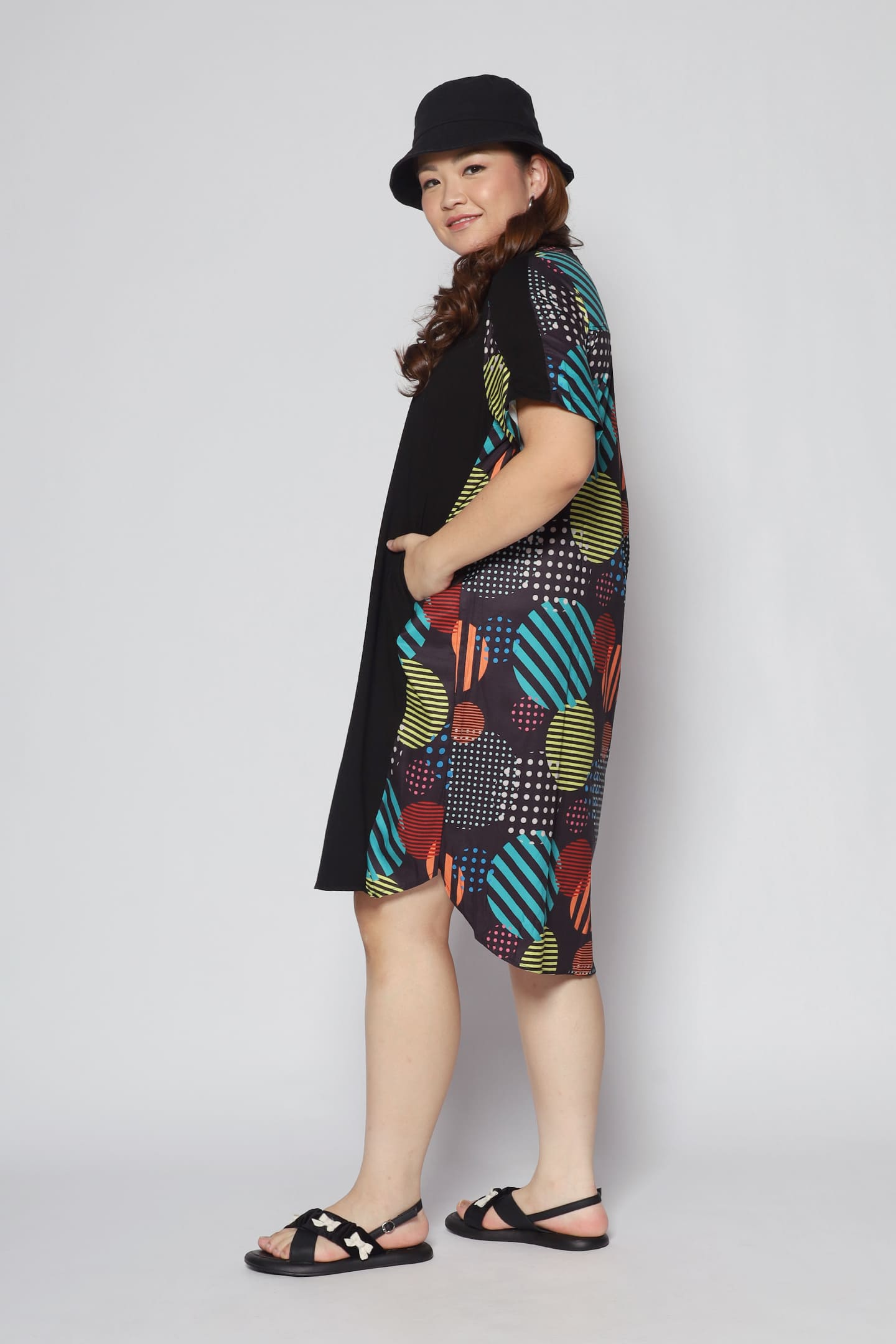 Lee Dress in Colourful Circles