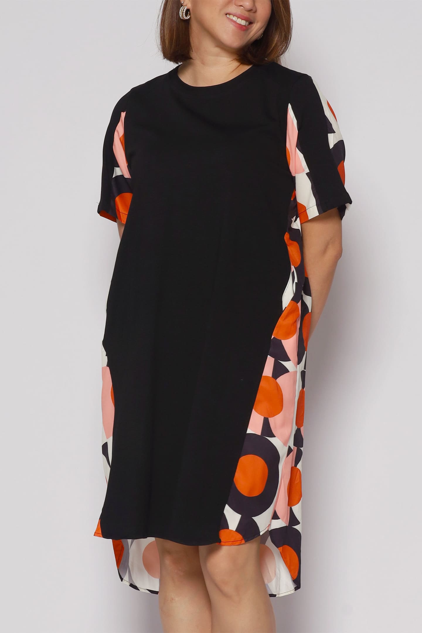 Lee Dress in Orange Swirls