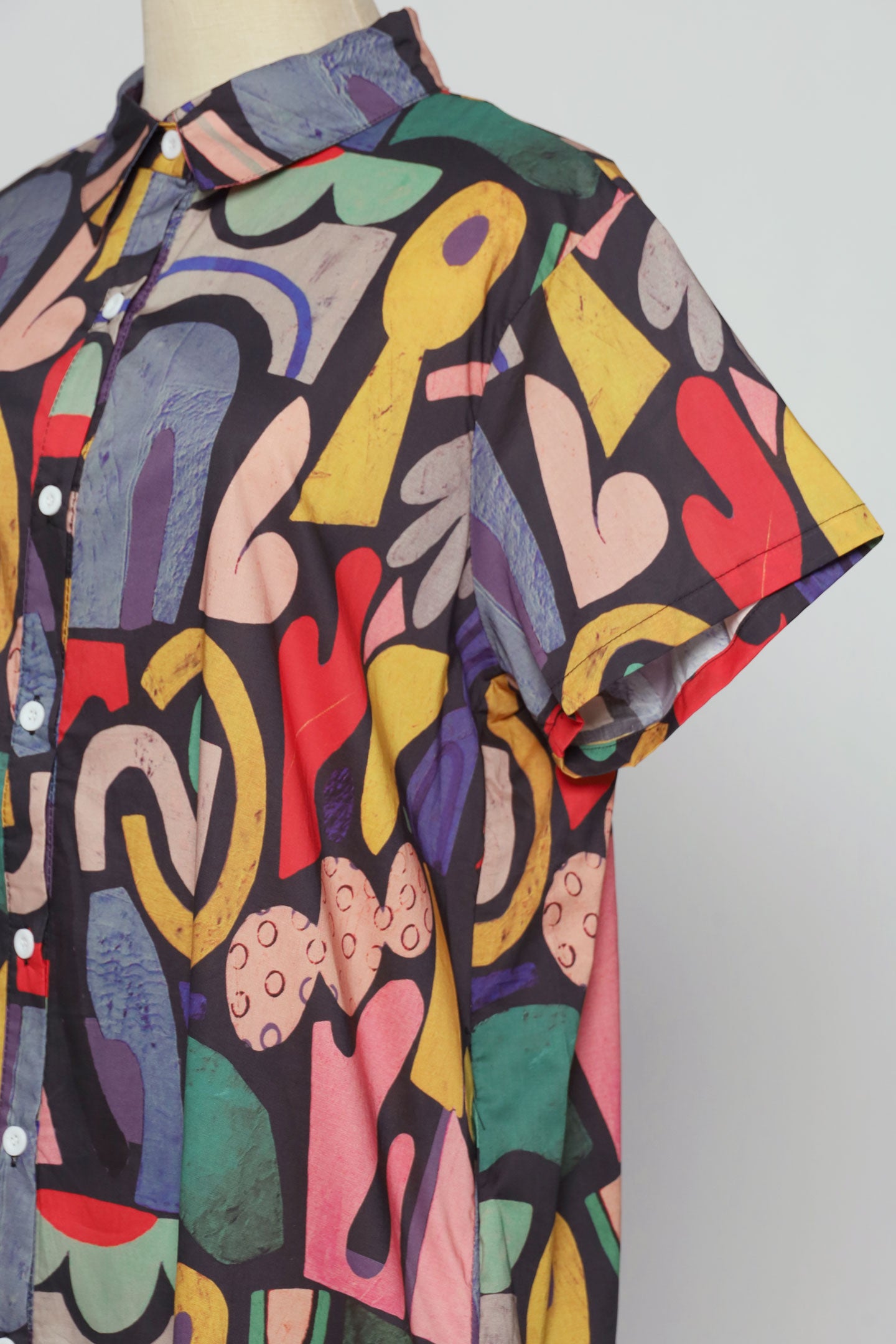 PO - Lenu Picasso Abstract Shirt Dress